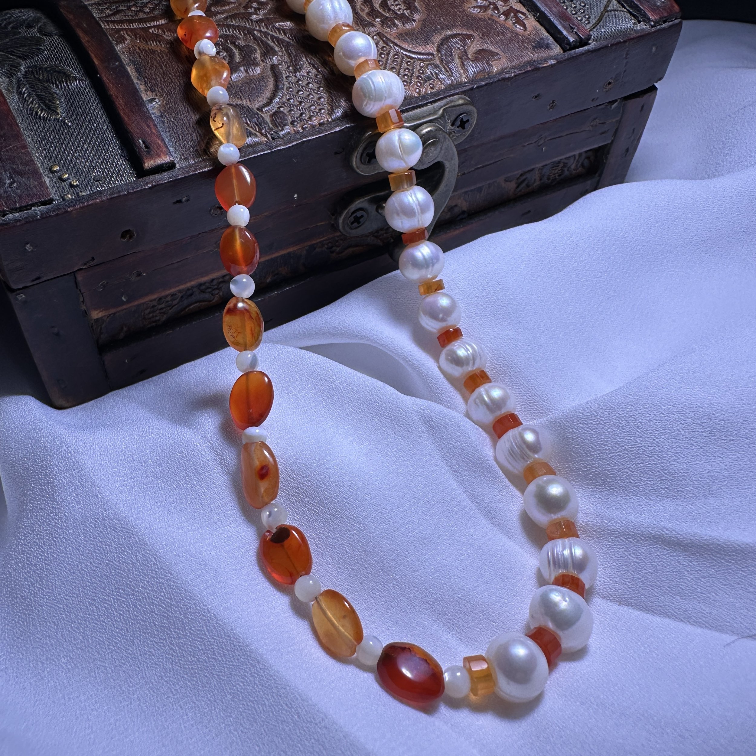 Pearl Flame Choker