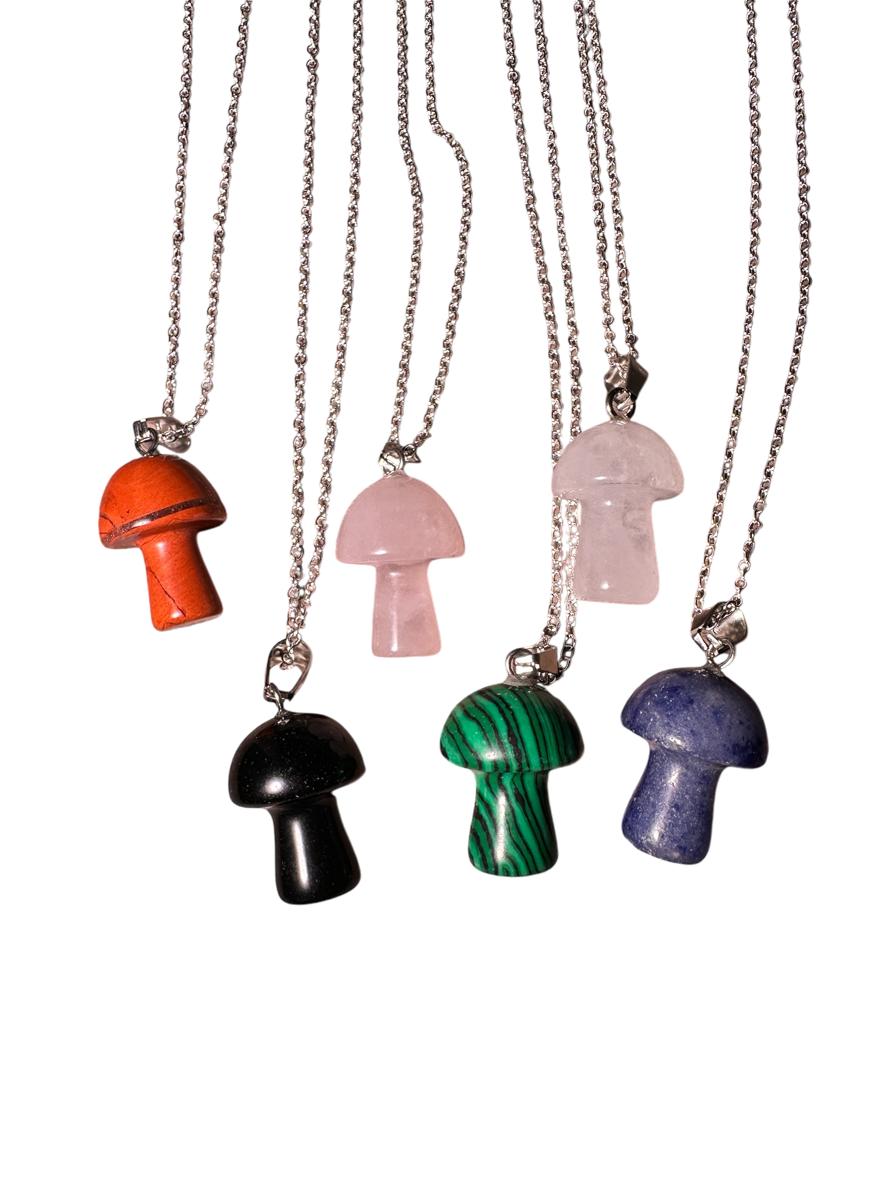 Gemstone Mushroom Necklace