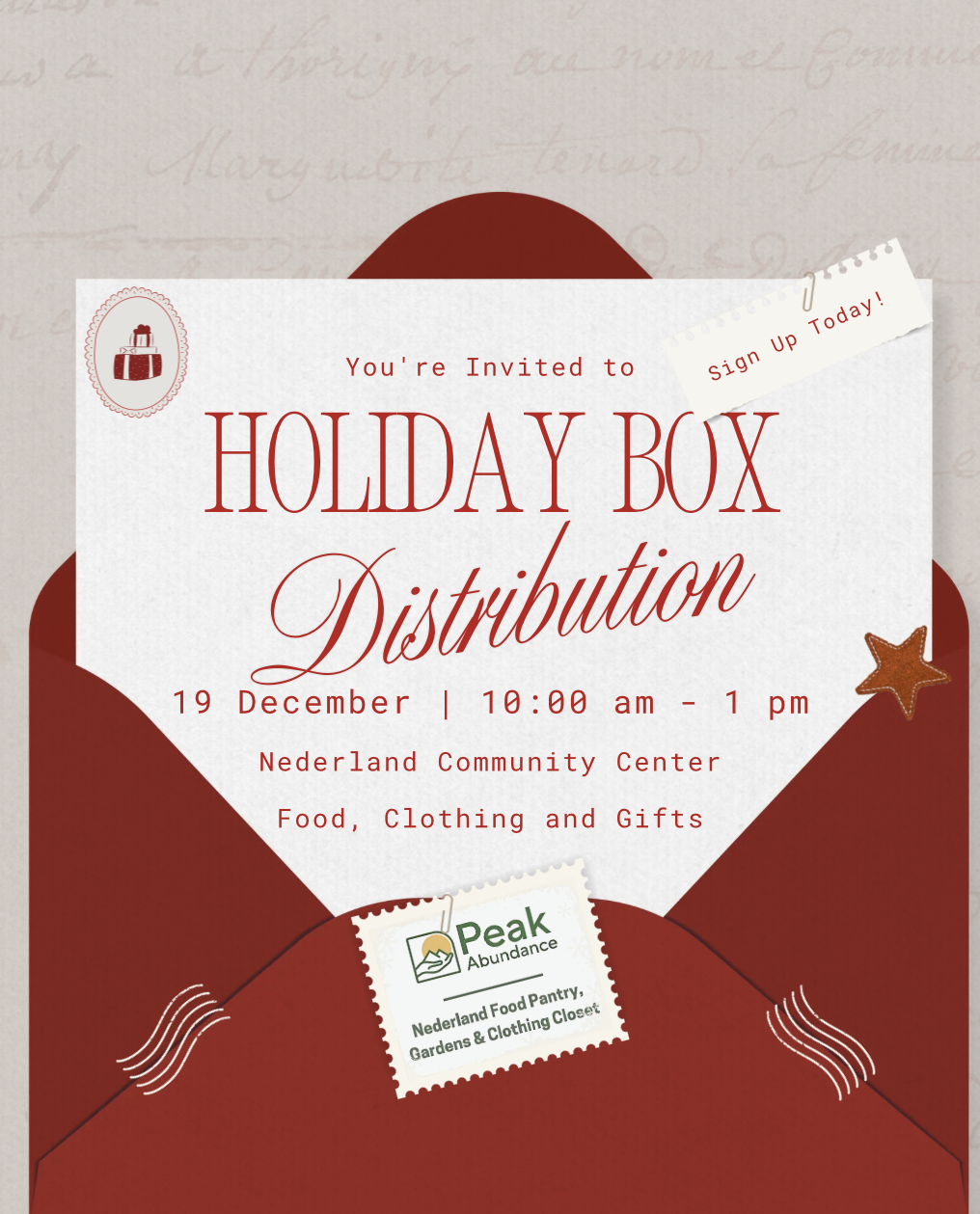 Holiday Box Distribution