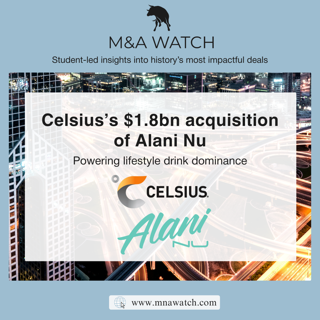 Celsius’s $1.8bn acquisition of Alani Nu 