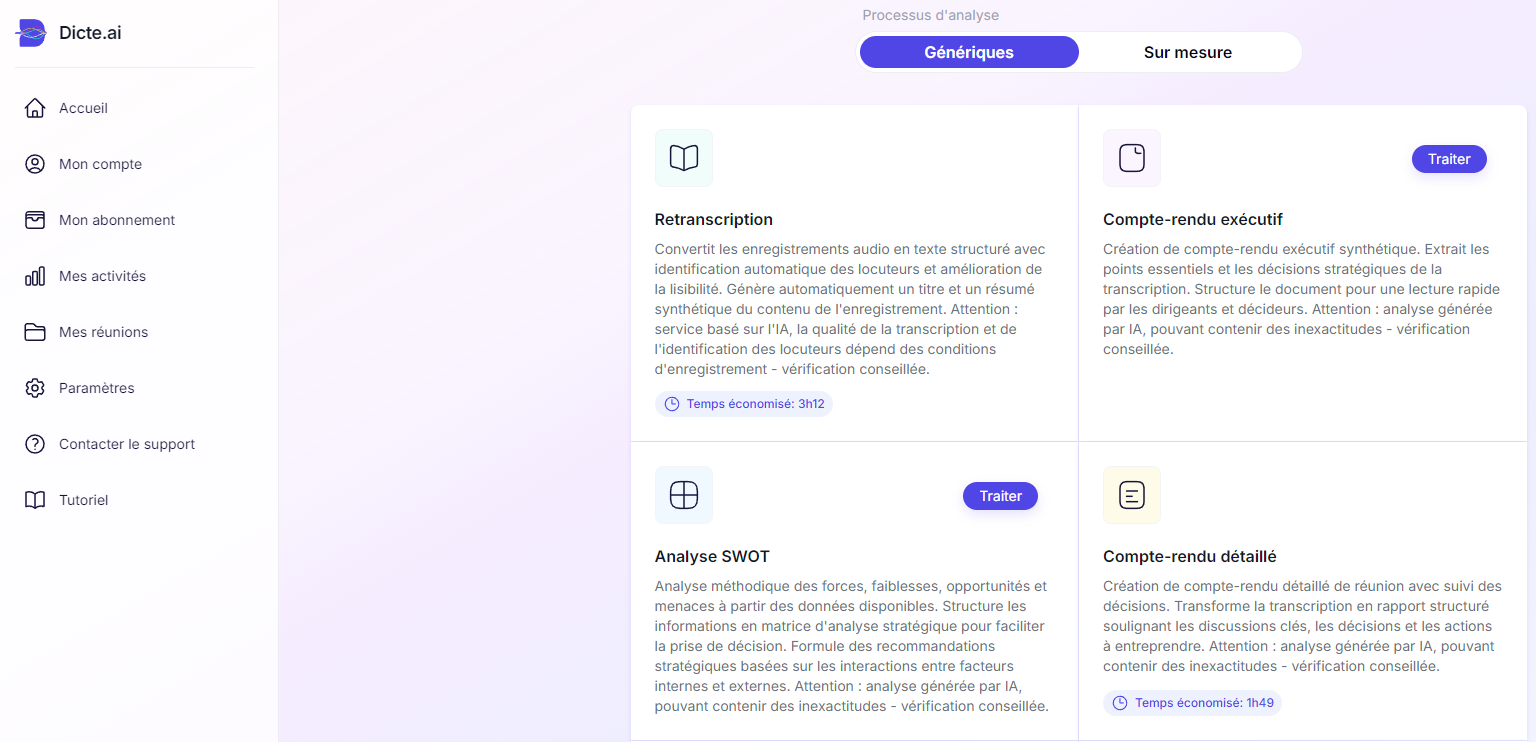 Application desktop dicte ai