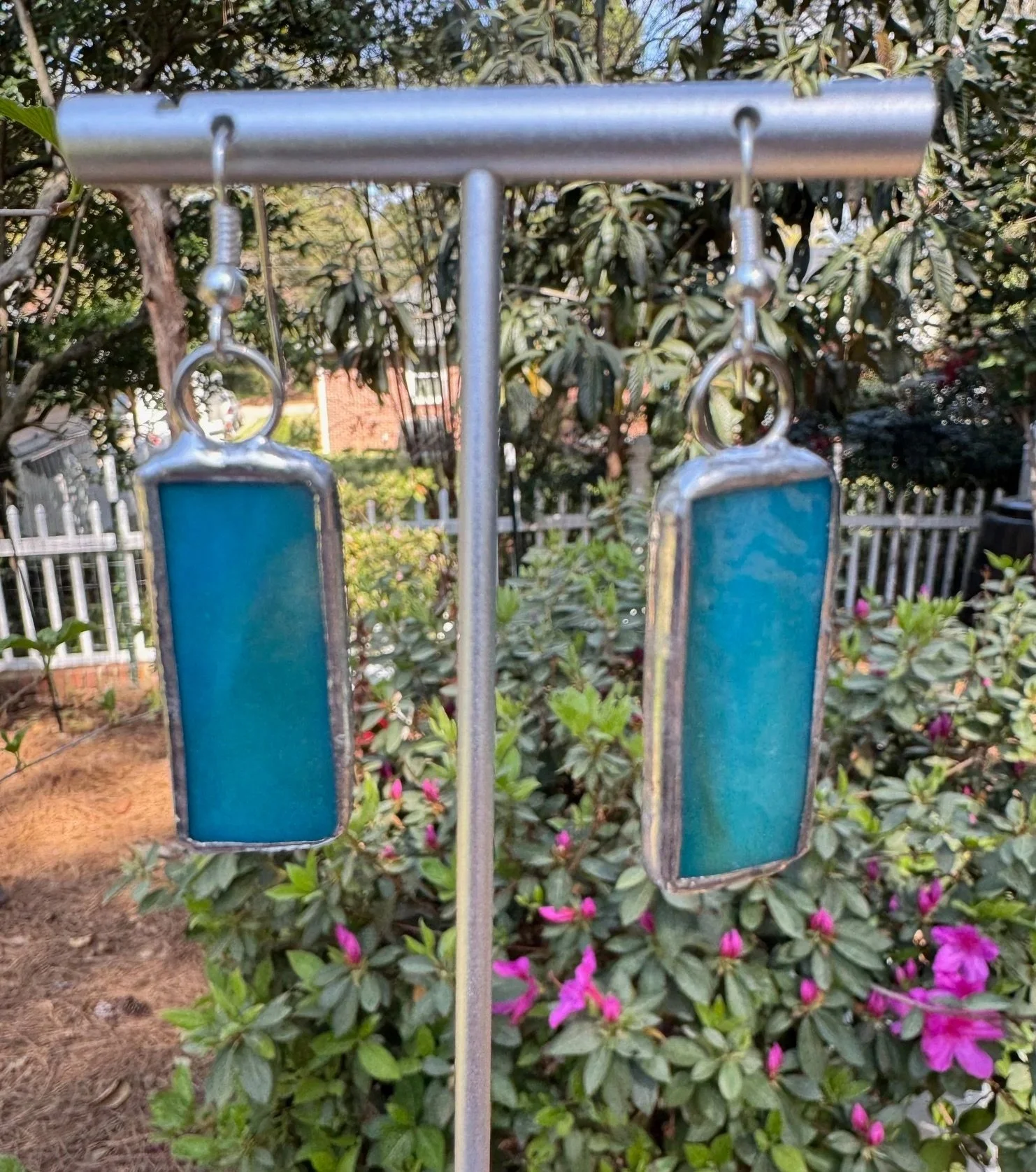 Oceanside Stained Glass Earrings