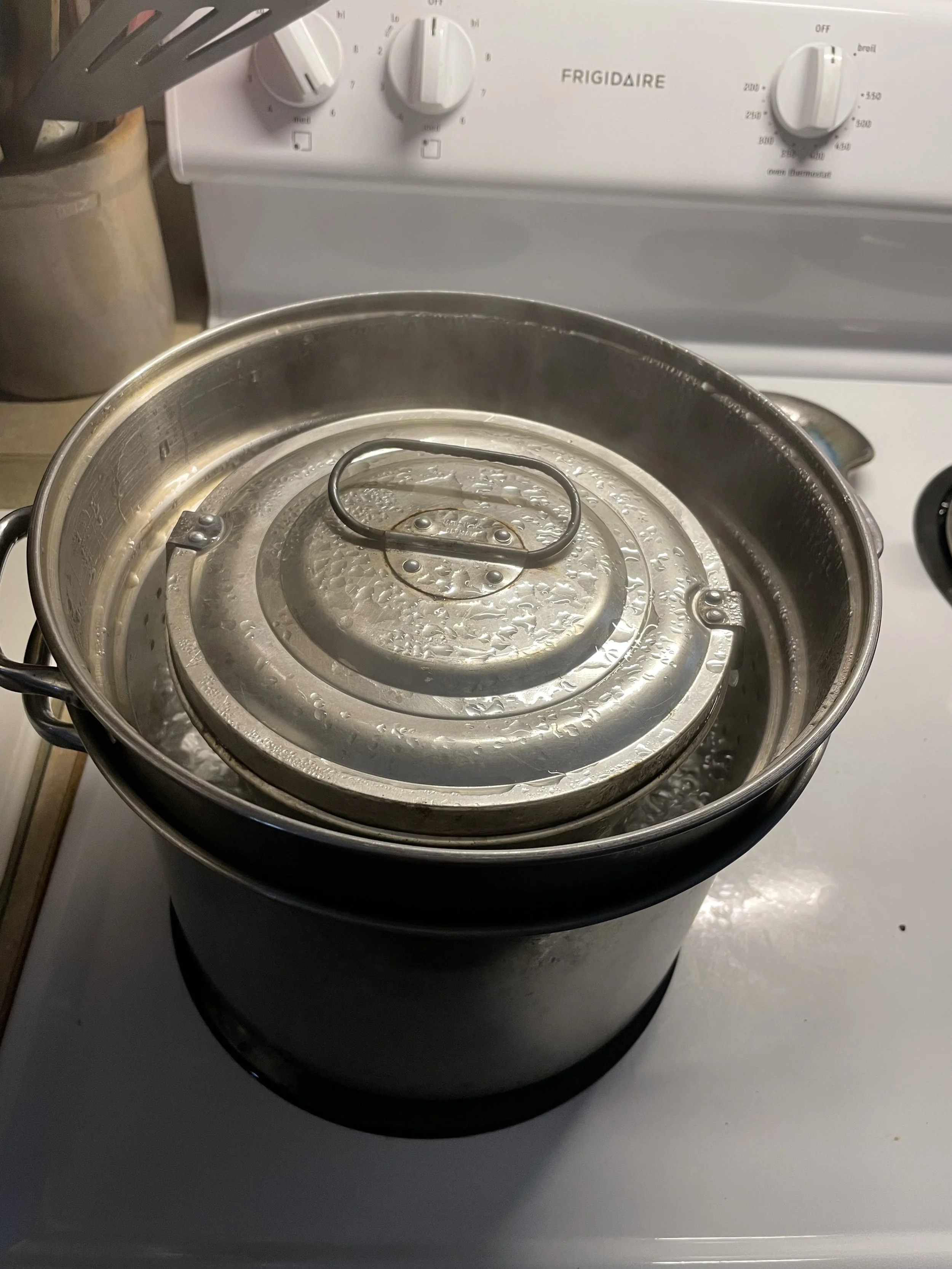 Steamed Pumpkin Pudding steaming away Thanksgiving 2024 Kim S Joy.jpg