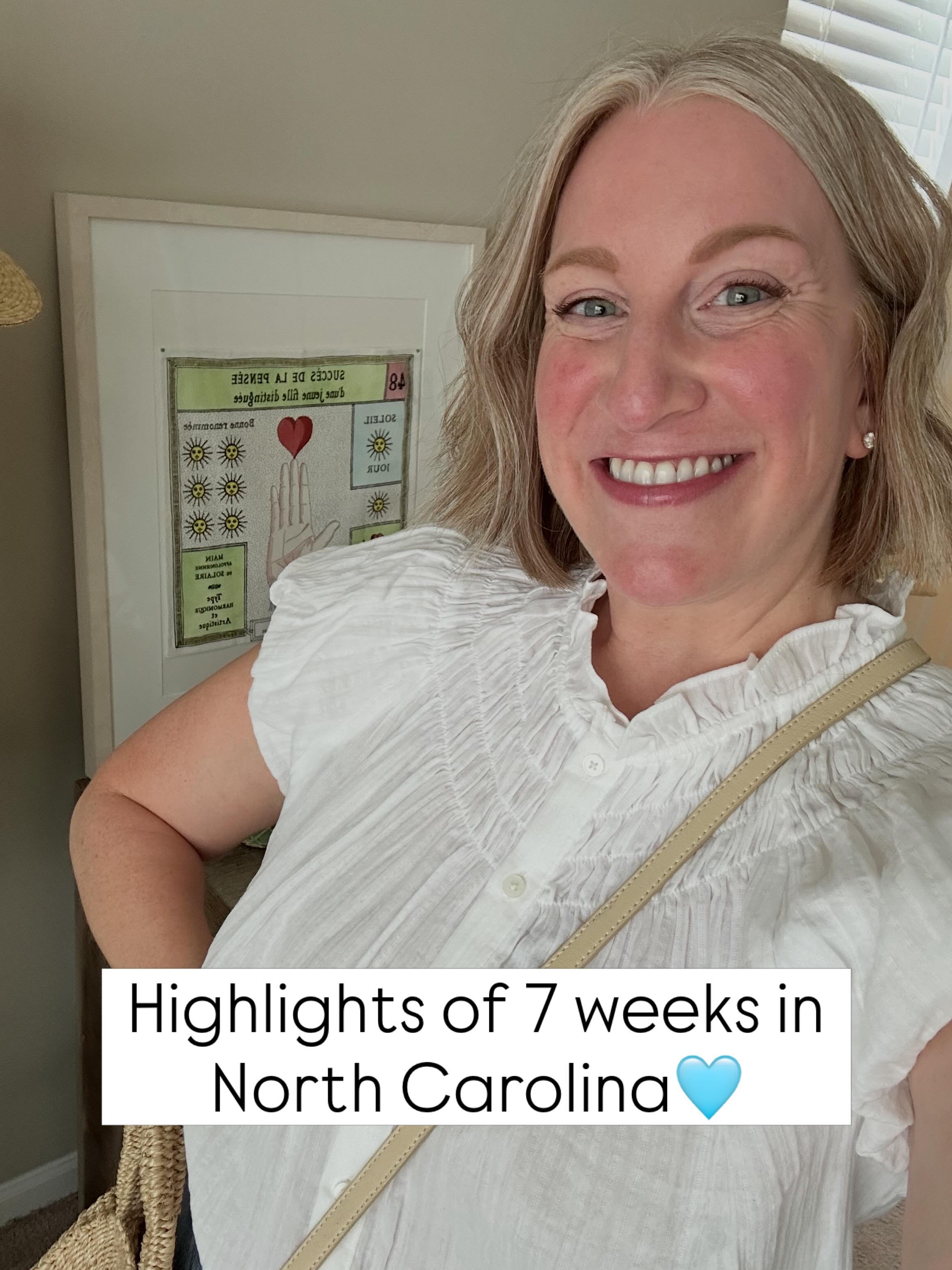 Looking over the last 7 weeks of life in North Carolina🩵 What a beautiful start to a new city! 

If you&rsquo;re moving through major life changes, trust me- it gets REALLY REALLY good. Even if we can&rsquo;t see it when we begin. 🤩