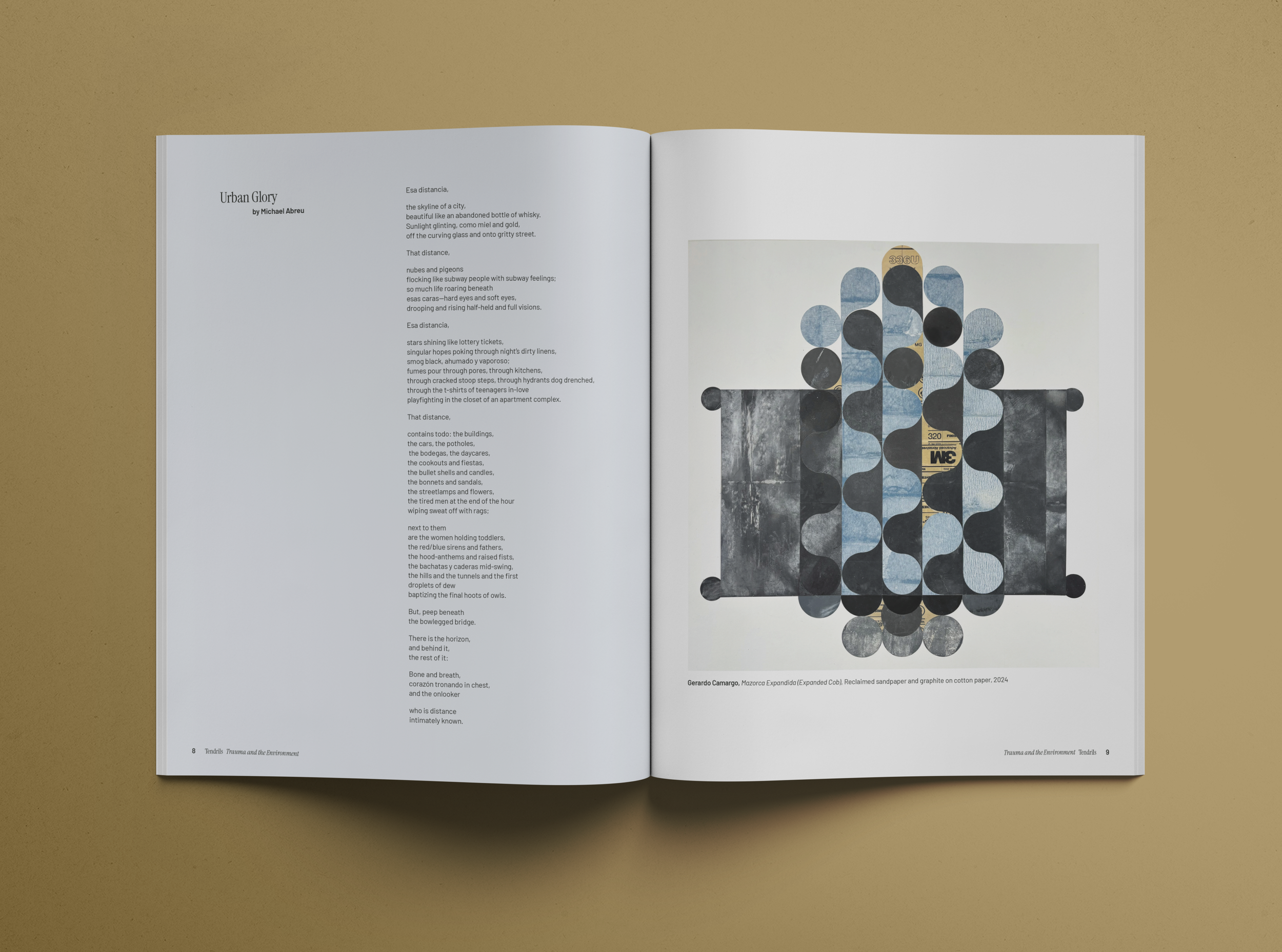 Tendrils Issue 2 poem art spread