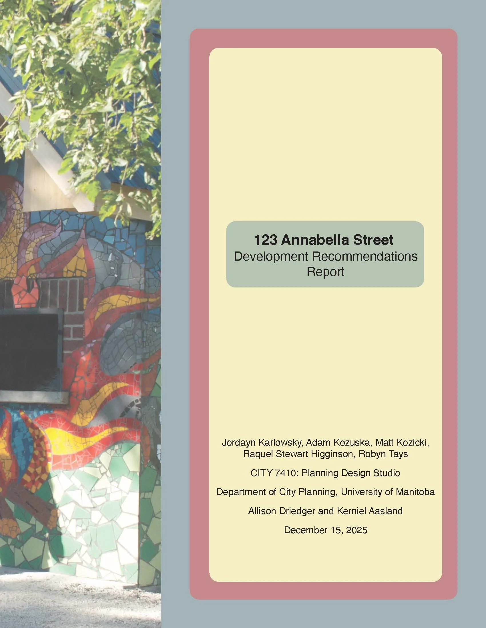 Point Douglas Development Recommendations Report