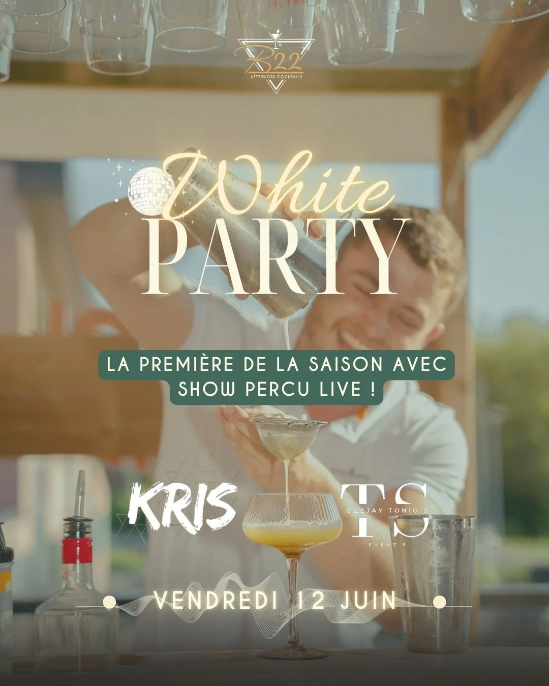 🤍✨ WHITE PARTY &ndash; LA PREMI&Egrave;RE DE LA SAISON ✨🤍

C&rsquo;est le retour de l&rsquo;une des soir&eacute;es les plus attendues du B22&hellip; 😏

🎧 DJ Tonio &amp; DJ Kris aux platines
🥁 Live percussions
🤍 Dress code : tout en blanc
🔥 Une