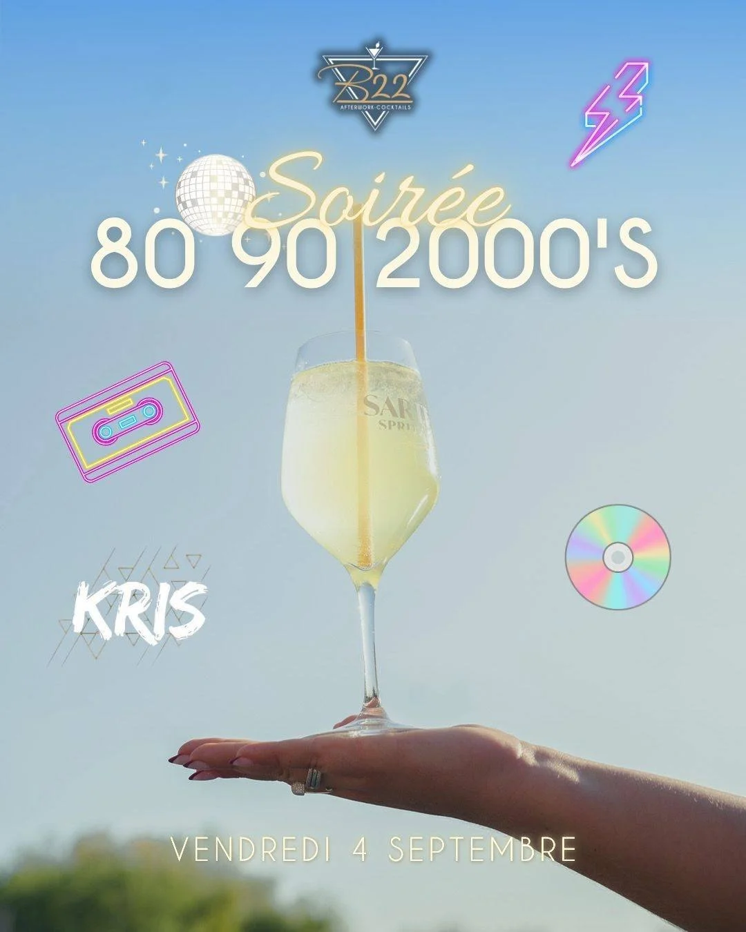 ⚡️ VENDREDI 4 SEPTEMBRE - SOIR&Eacute;E 80&rsquo;S - 90&rsquo;S - 2000&rsquo;S ⚡️

Une soir&eacute;e pour retrouver les sons qui ont marqu&eacute; toute une g&eacute;n&eacute;ration. 🎶

Les plus gros hits des 80&rsquo;s, 90&rsquo;s &amp; 2000&rsquo;