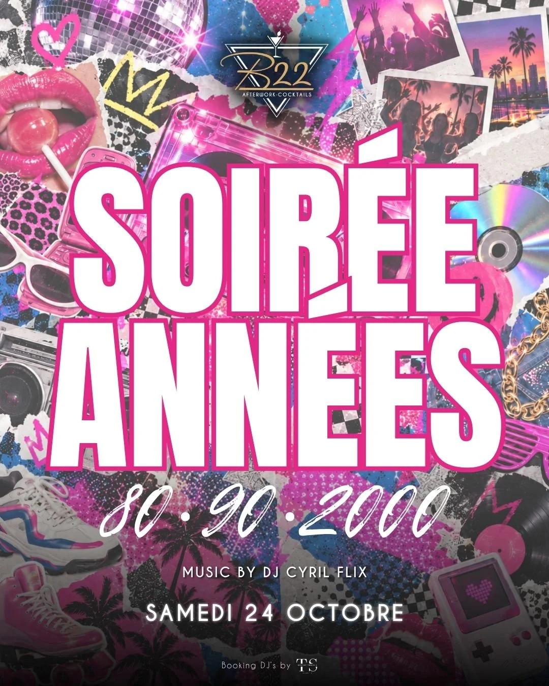 🪩 SAMEDI 24 OCTOBRE &ndash; SOIR&Eacute;E ANN&Eacute;ES 80, 90 &amp; 2000 🪩

Retour dans le temps avec les plus grands tubes qui ont marqu&eacute; ces trois d&eacute;cennies ! 🎶

Pr&eacute;parez-vous &agrave; chanter et danser sur vos sons pr&eacu