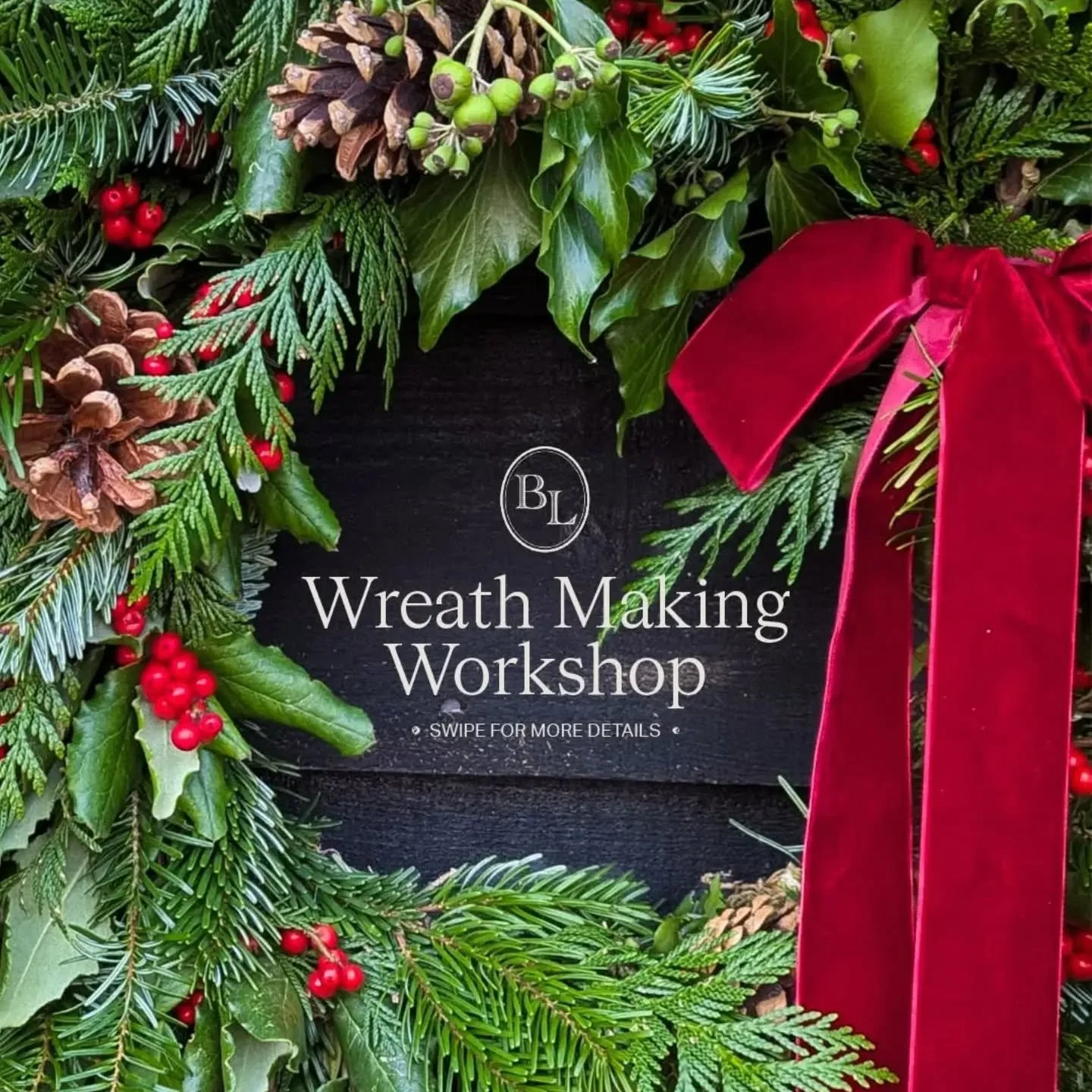 🌲Sign up on www.bunchlane.com for your workshop.
Natural willow reusable wreath and equipment supplied.
Information will be sent before the event.
Spaces limited.🌲