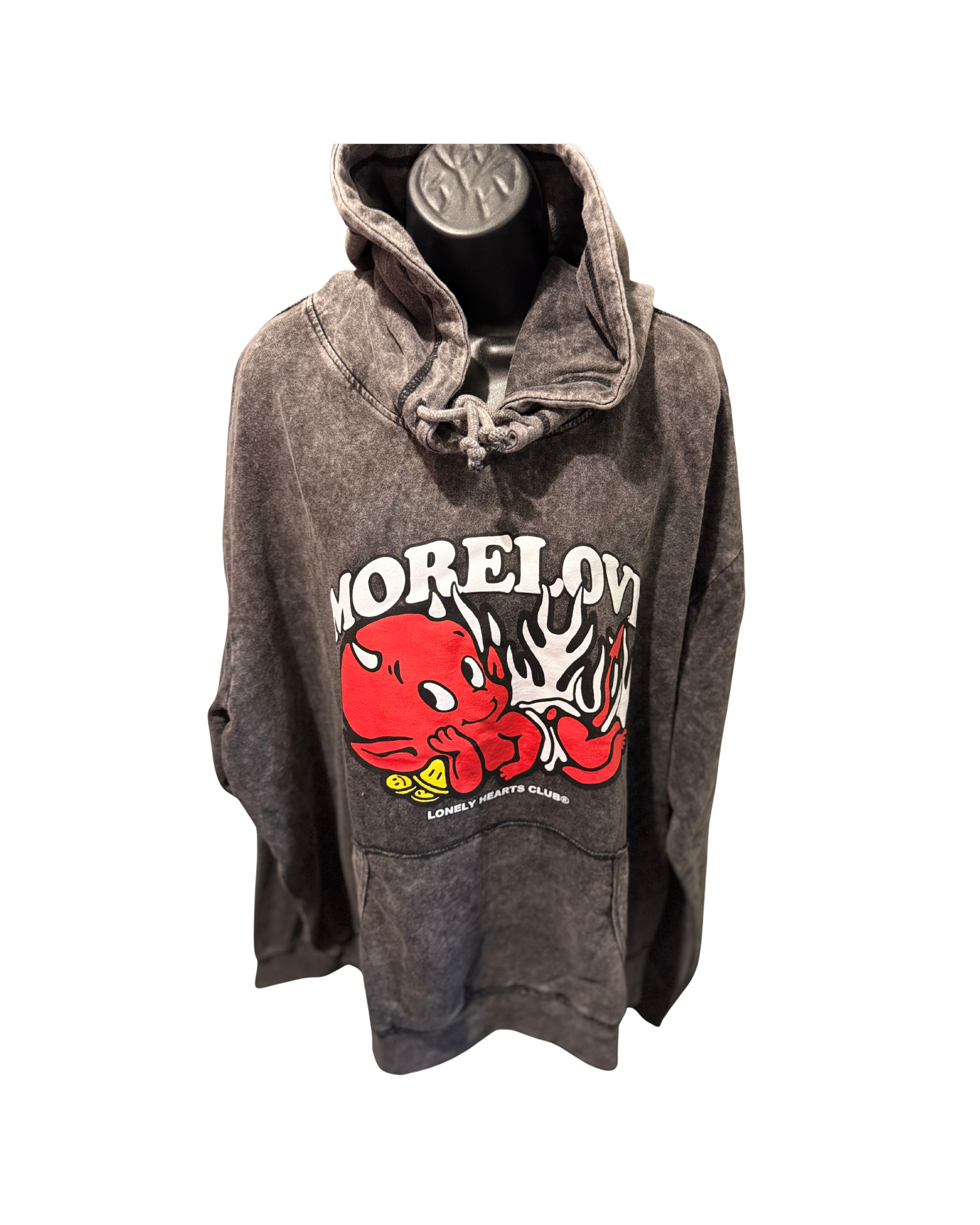 More Love Hoodie Black/Gray 3X
