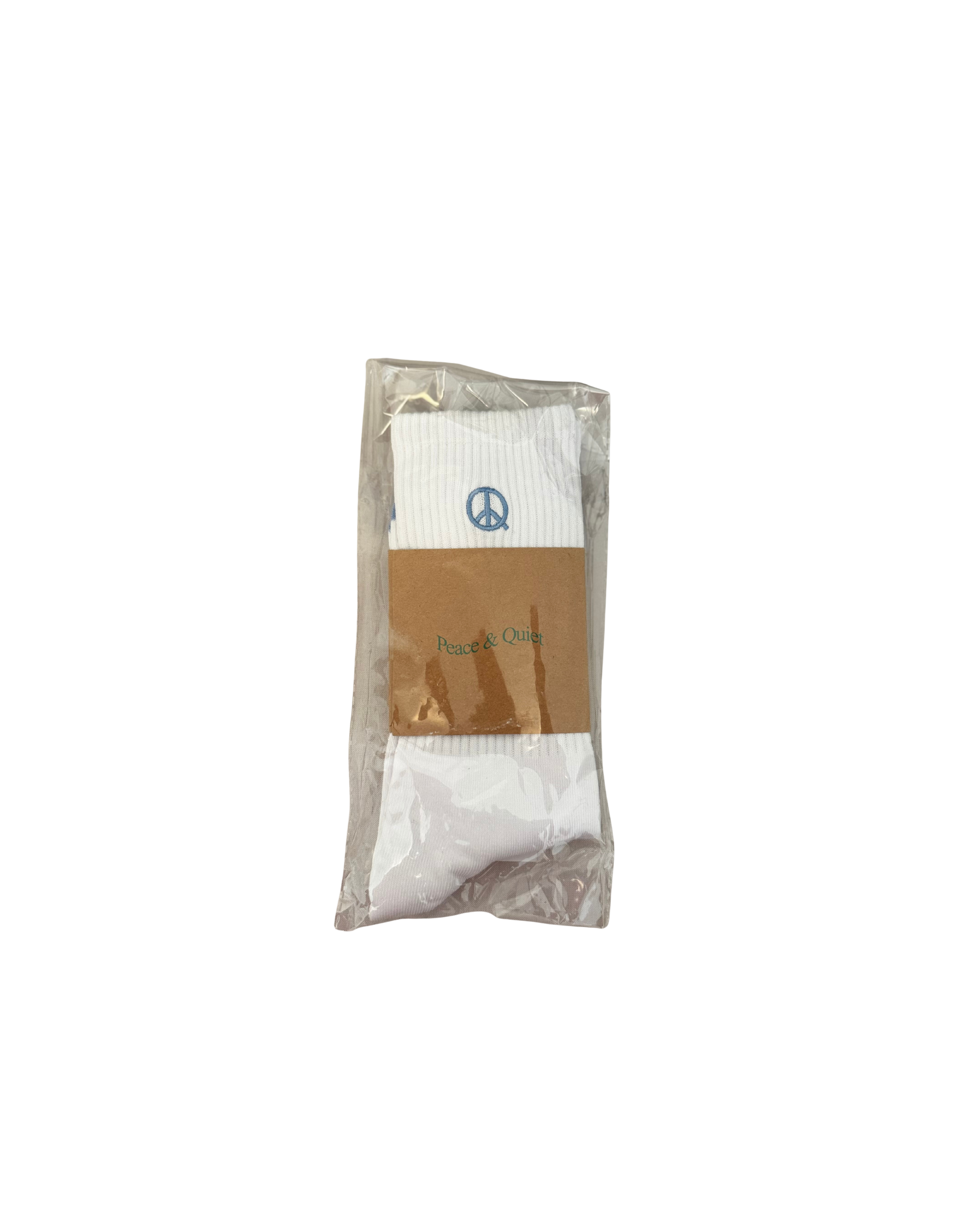 Peace & Quiet White Socks