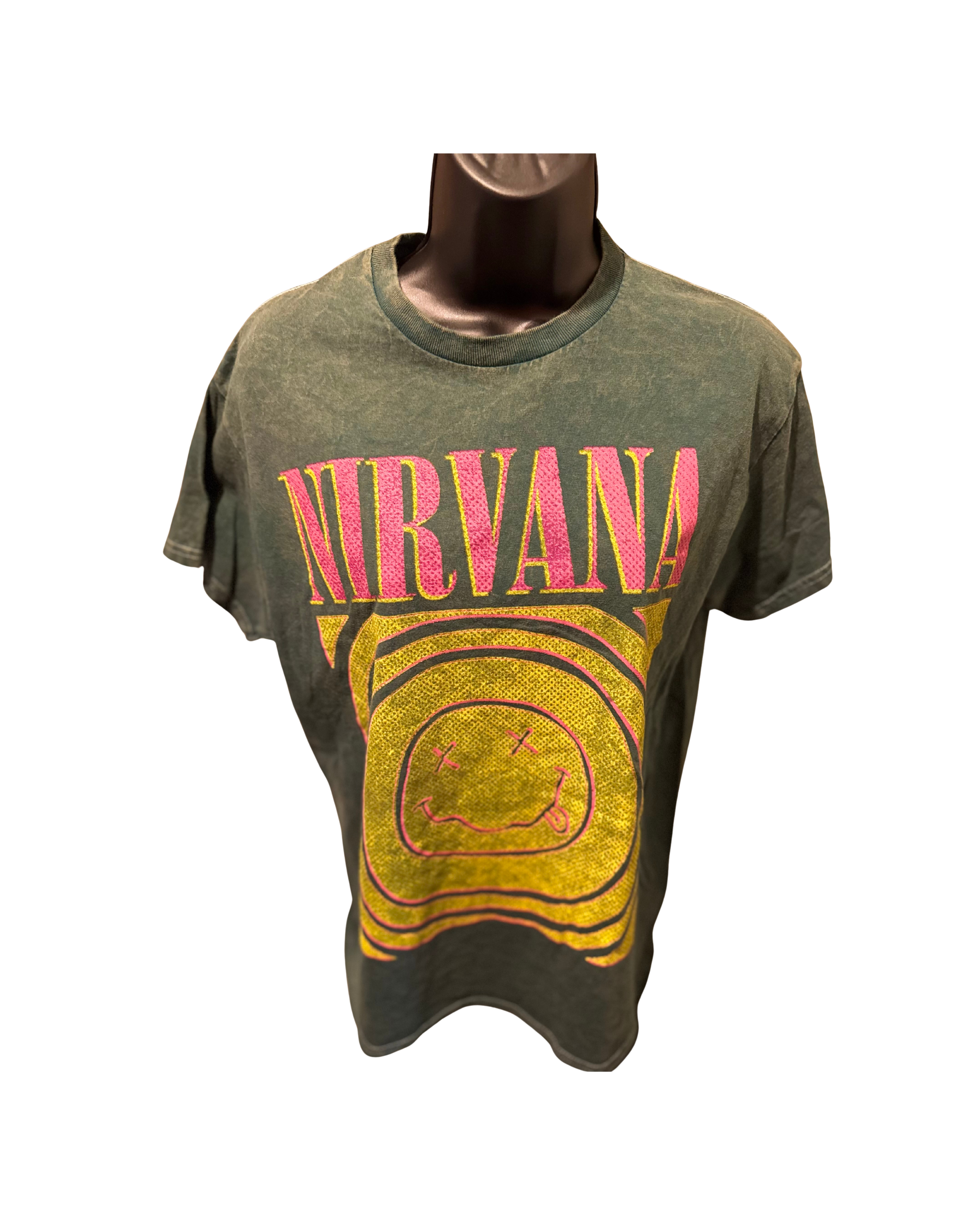 Nirvana Smiley Face Graphic Tee (Medium)
