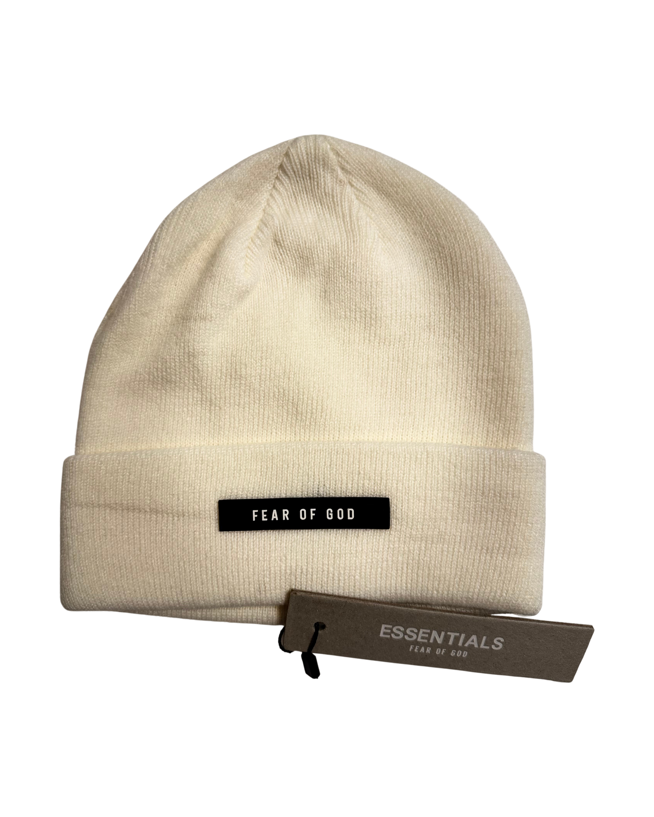 Fear Of God Essentials Knit Cuffed Beanie (White)