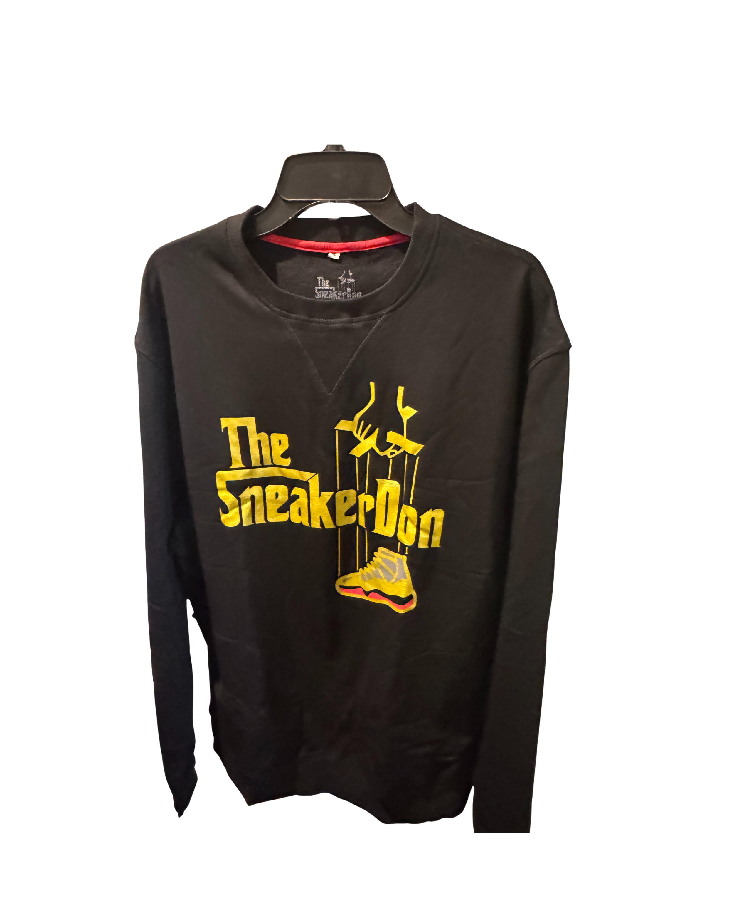 The Sneaker Don Long Crewneck Black N Gold XL