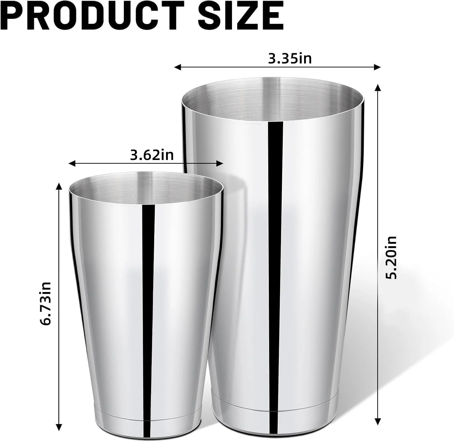 8 Pcs Cocktail Shaker Boston Shaker Set