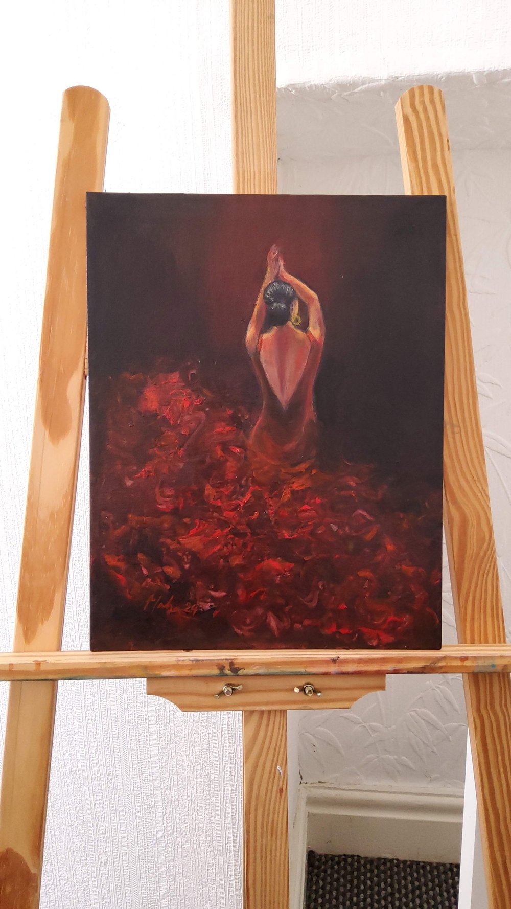 fitted lace wedding dress Flamenco Dancing Girl Wear A Red Dress, Canvas Painting, Canvas Prints –  UnixCanvas