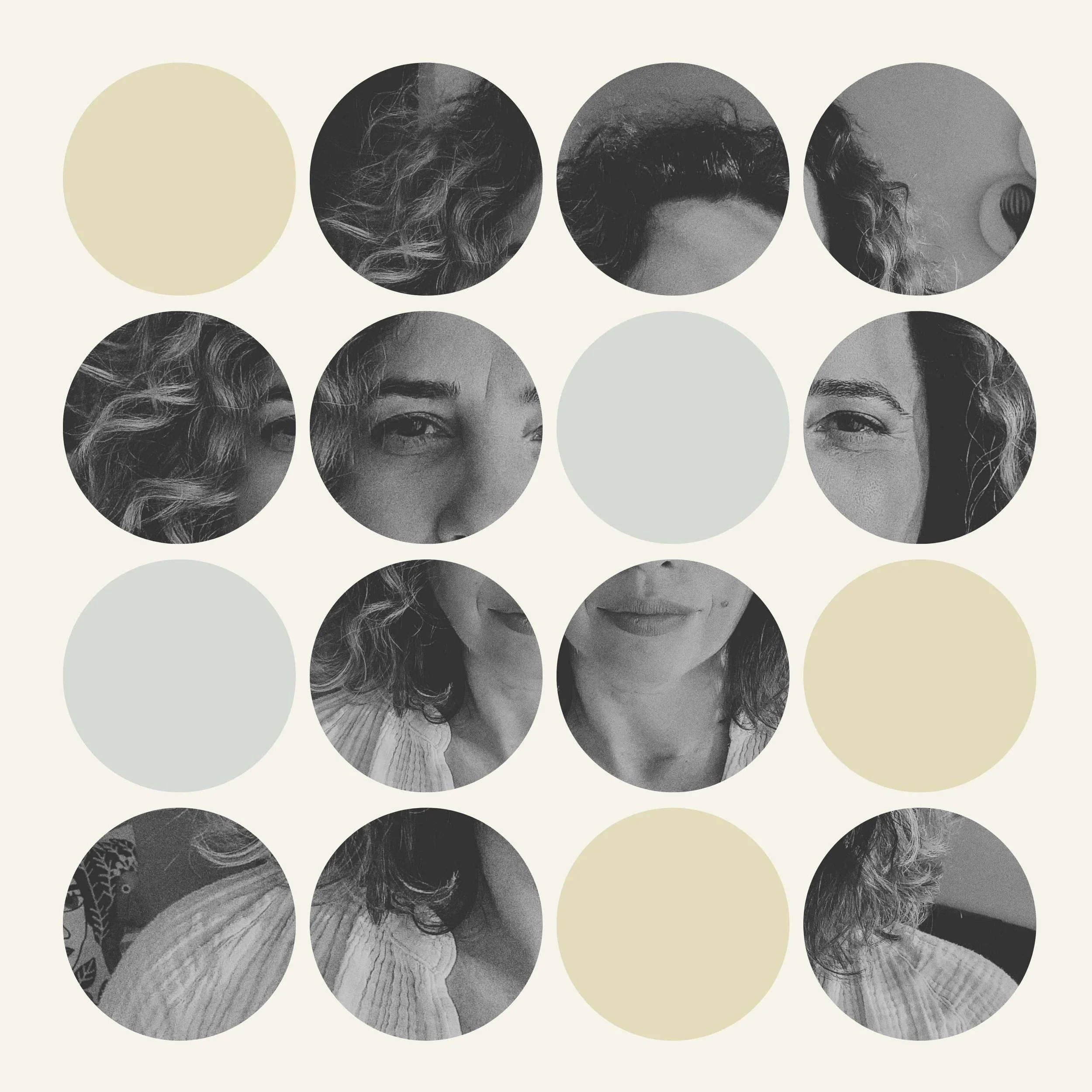Editorial collage composition for Forma Creativa featuring abstract portrait fragments, minimalist geometric forms, and a refined visual identity aesthetic representing creativity, structure, and thoughtful brand design.