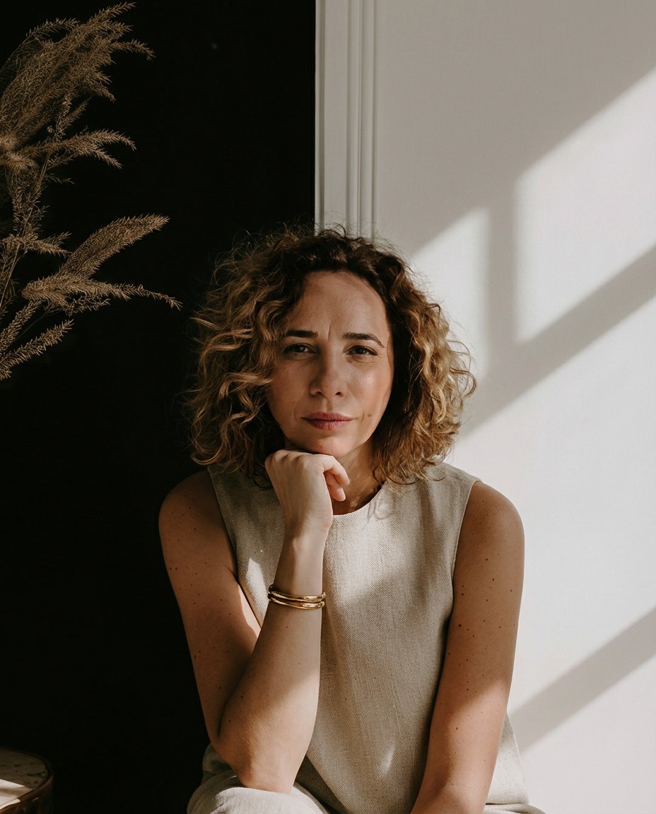 Portrait of Aleksandra Mirkovic, founder of Forma Creativa, architect and brand designer.