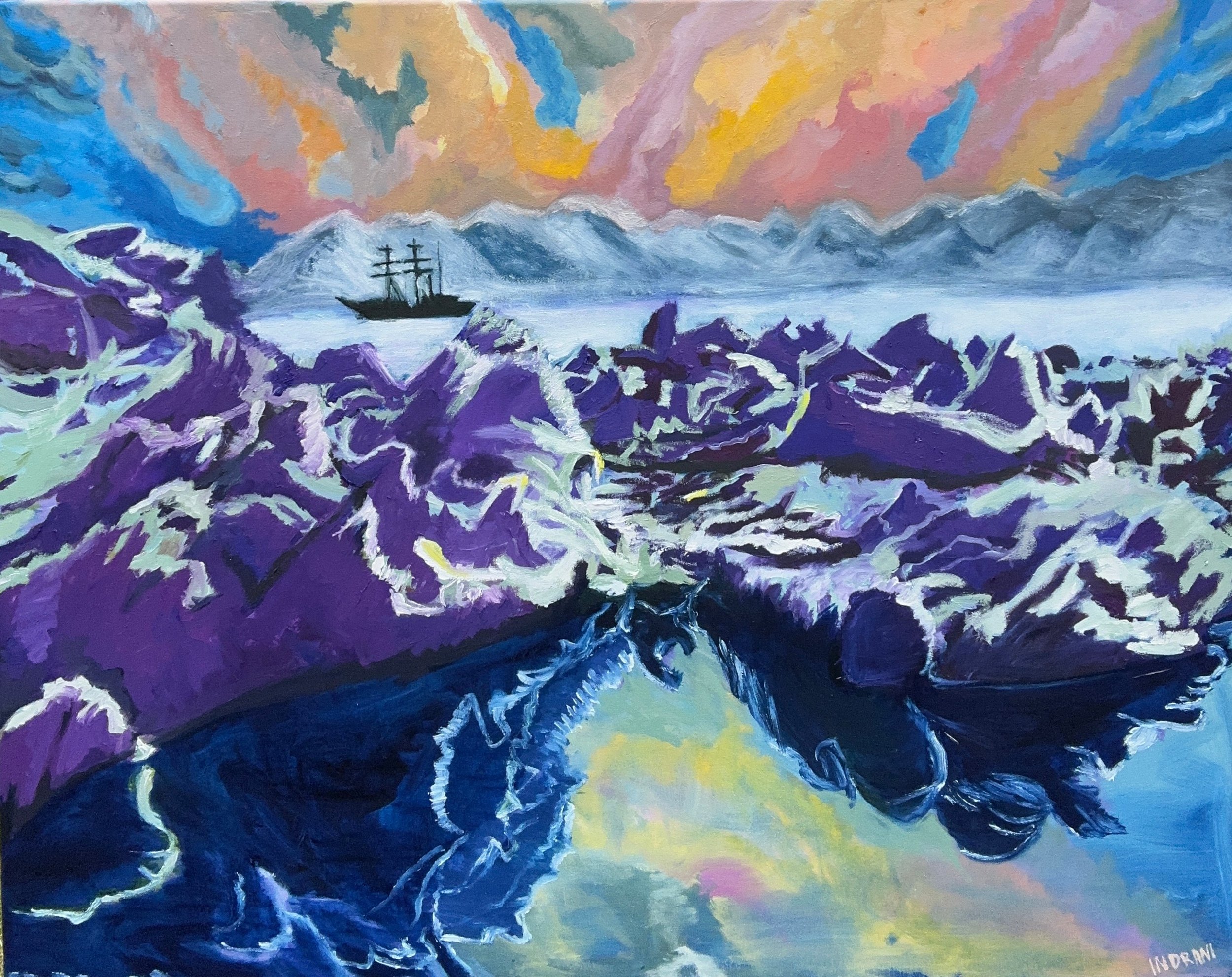 Glaciers - oil on canvas - 80x100 cm - 2025