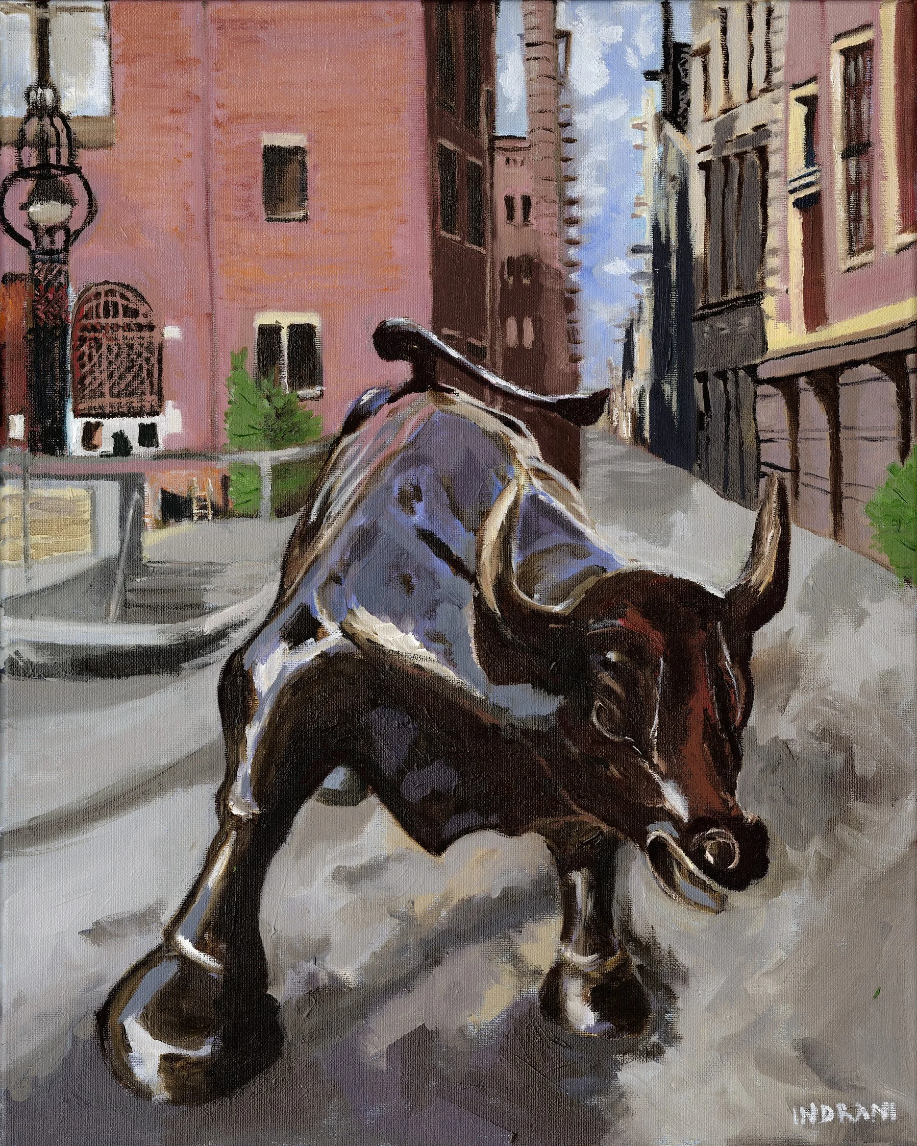 The first bull - oil on canvas - 40x50 cm - 2024