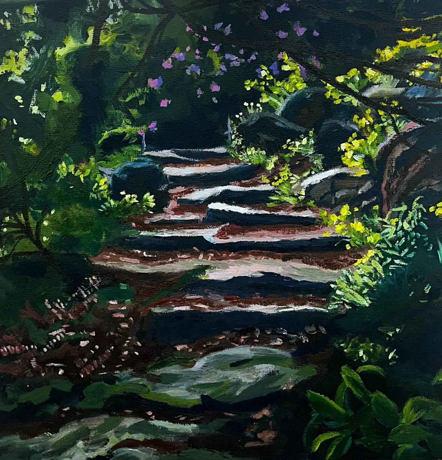A forest scene II - oil on canvas - 40x40 cm - 2025