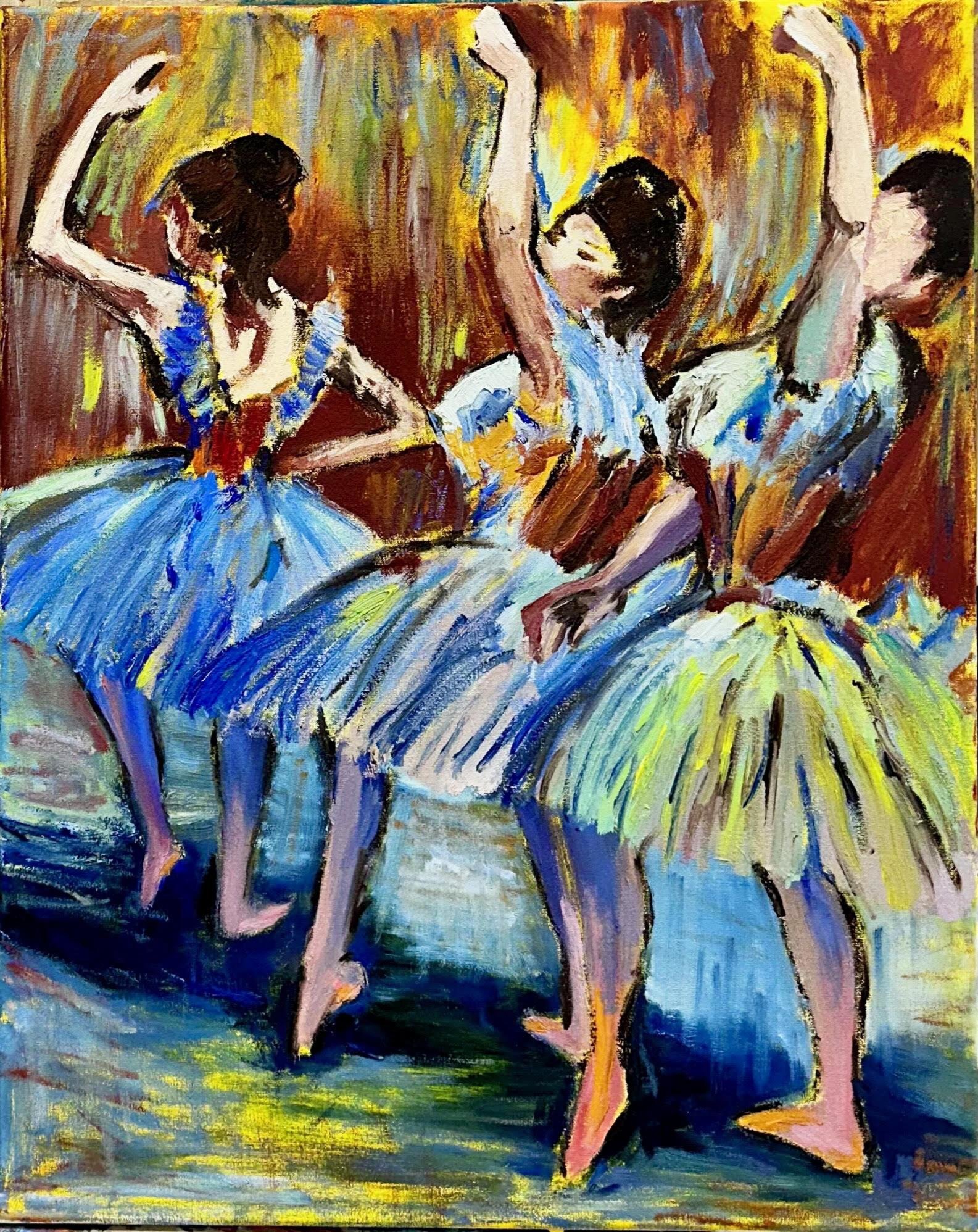 The Three Dancers - oil on canvas - 40x50 cm - 2025