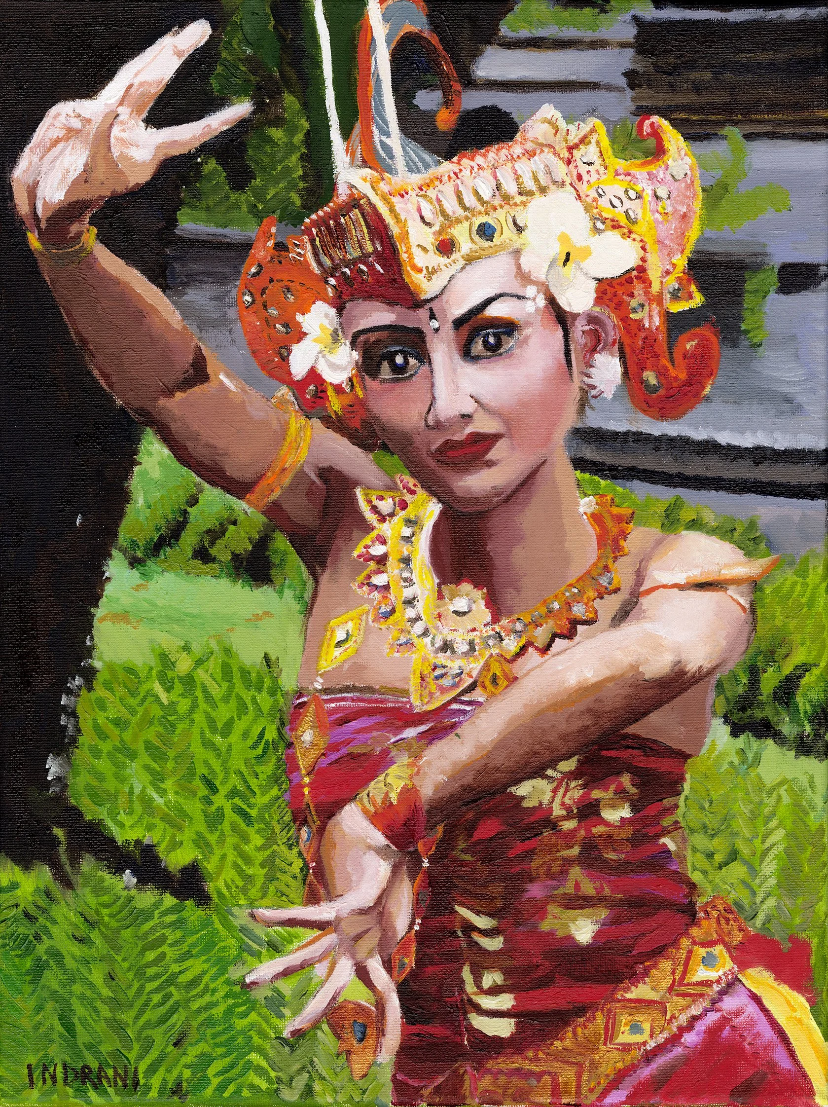The Barong dancer - oil on canvas - 30x40 cm - 2024