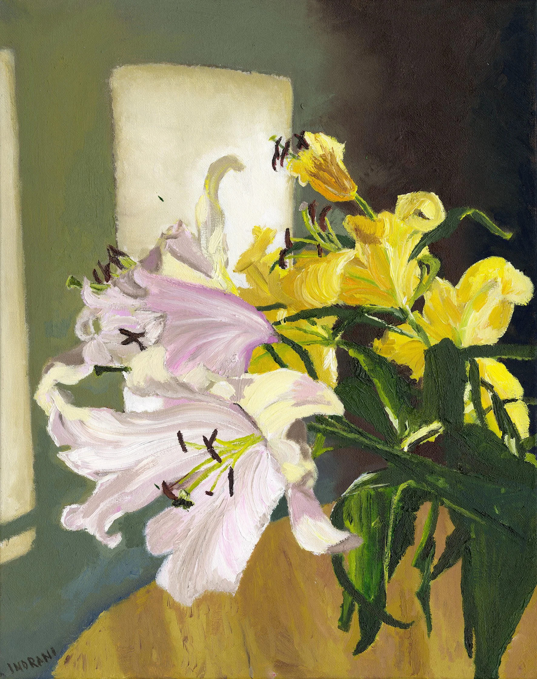 The dance of the lilies - oil on canvas - 40x50 cm - 2024 (SOLD)