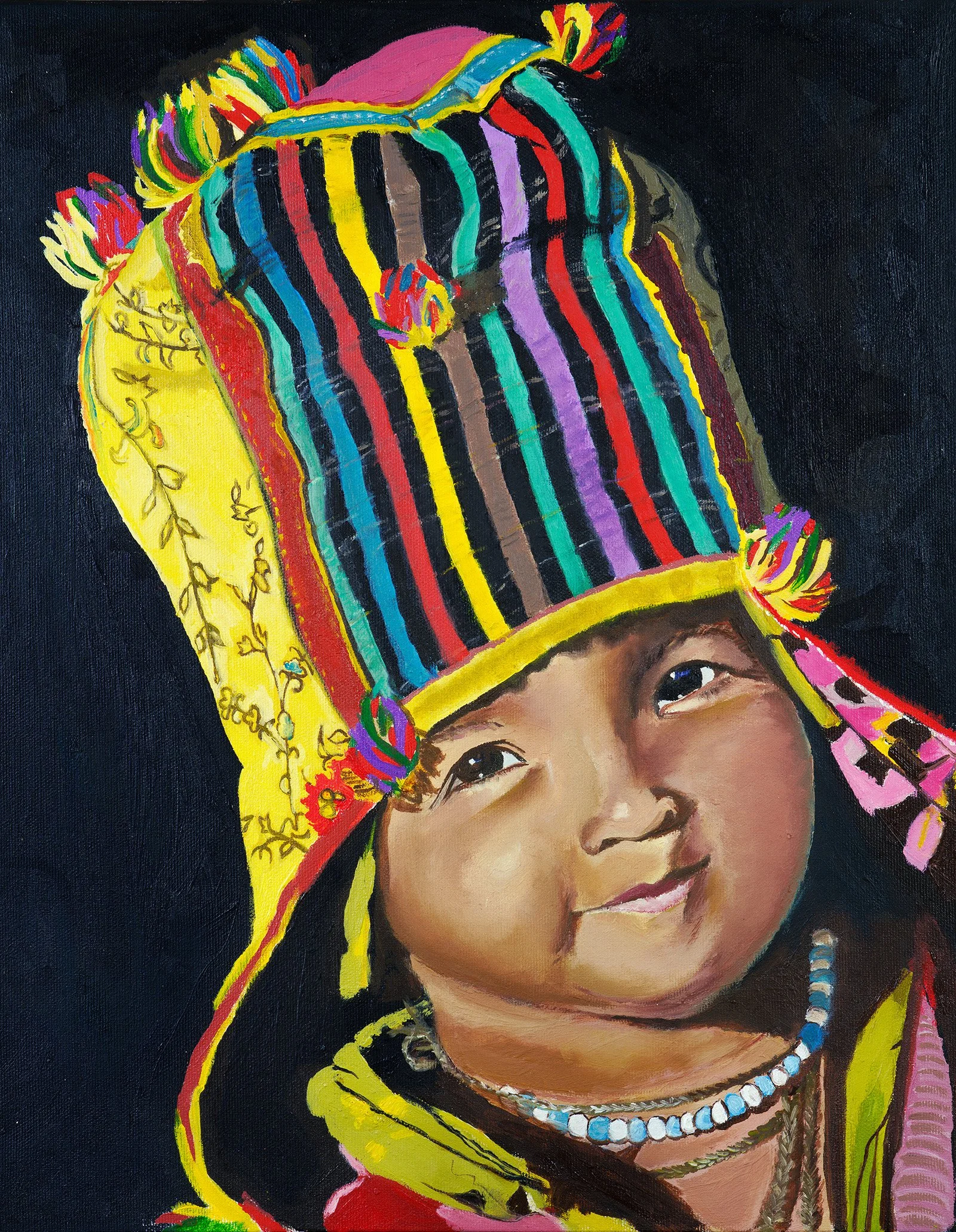 A boy at the carnival - oil on canvas - 40x50 cm - 2024