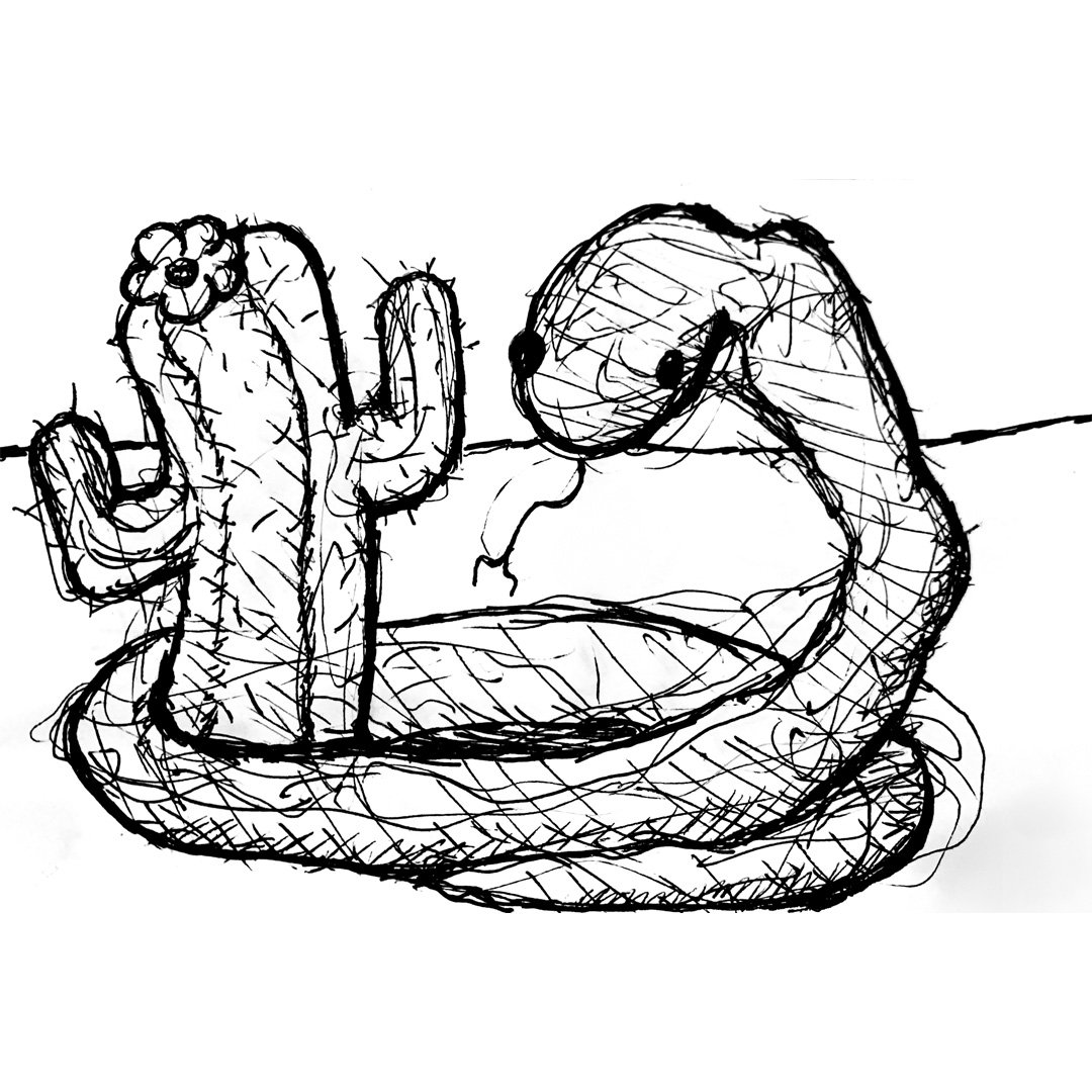 cactus hugger drawing by nick mott