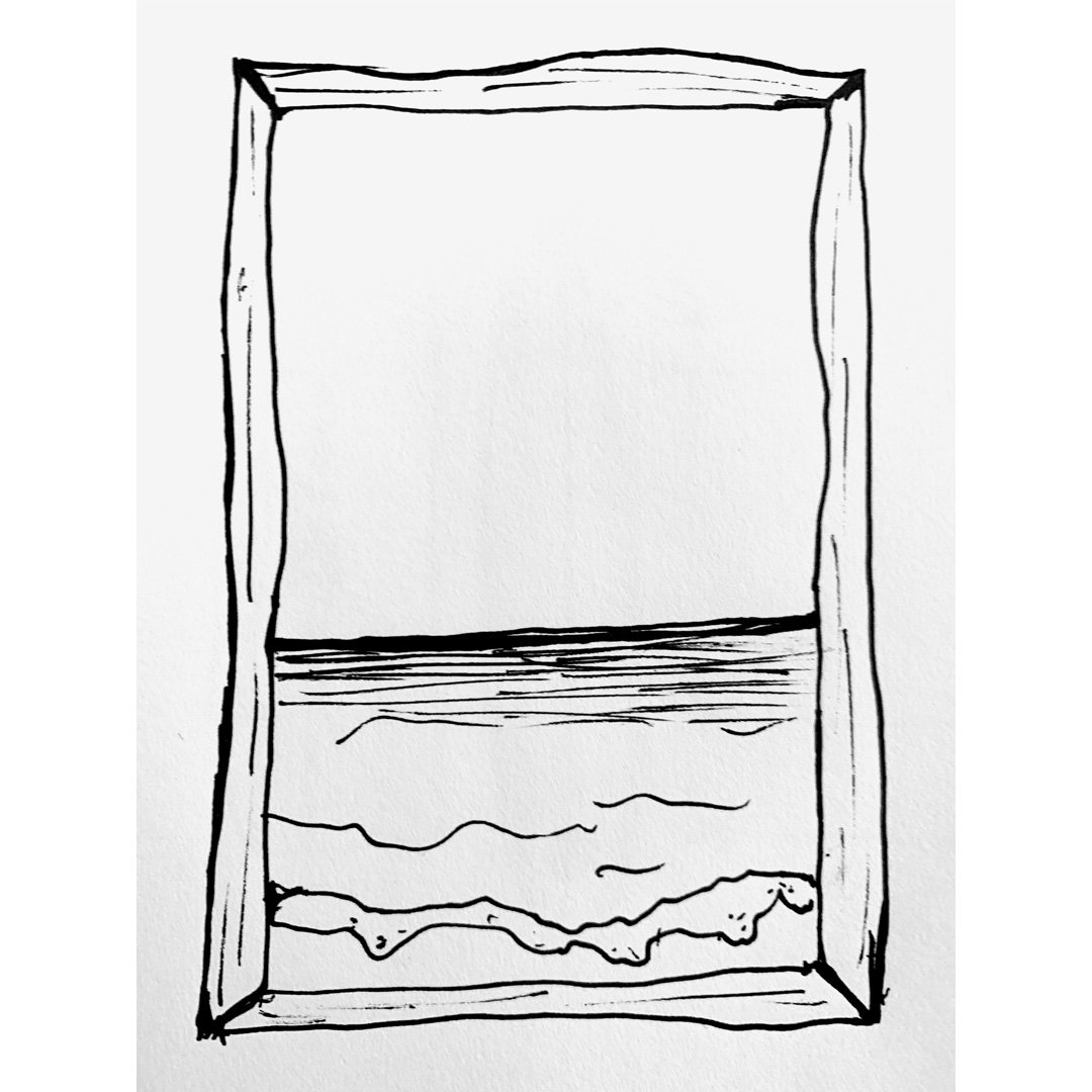 ocean view drawing by nick mott