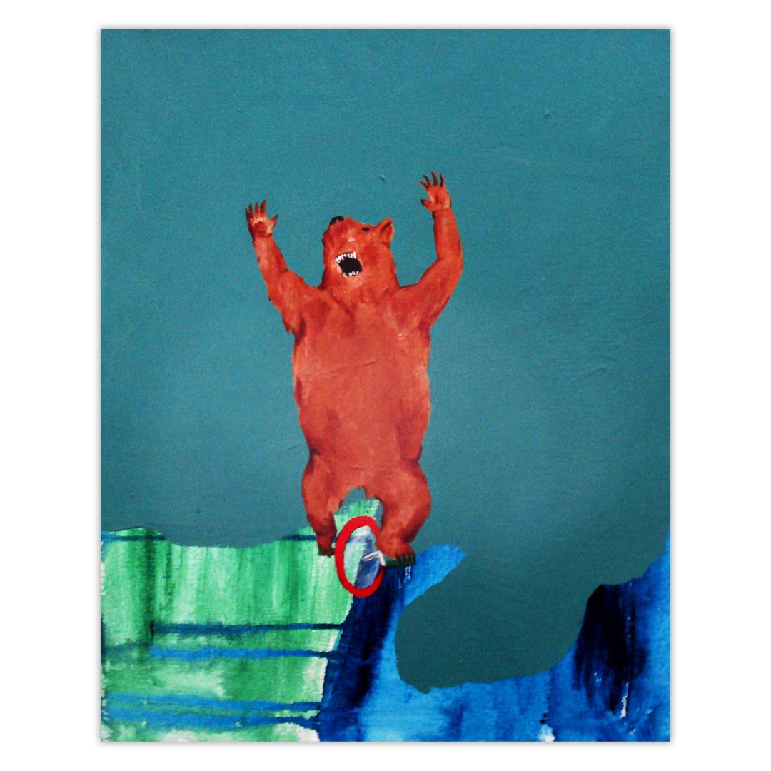bear on unicycle by nick mott