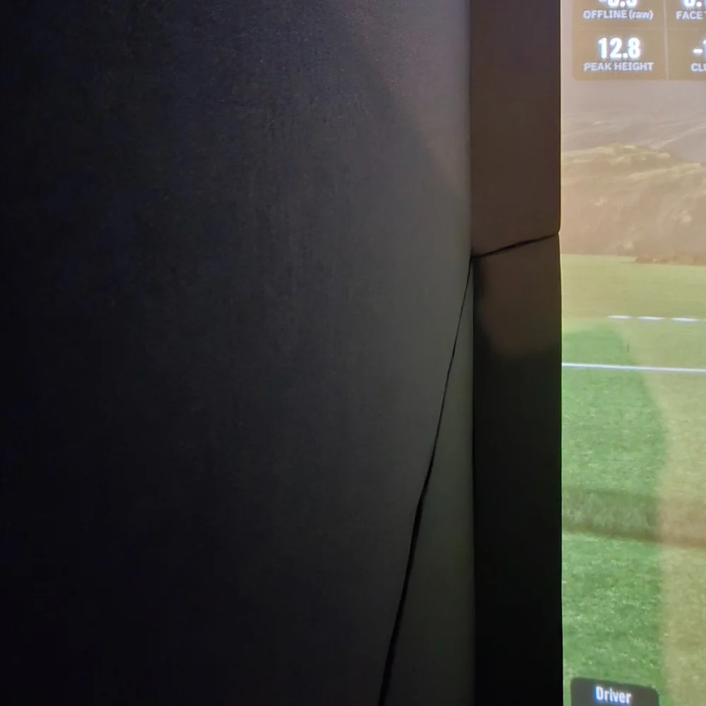 Screen edge foam angled profile