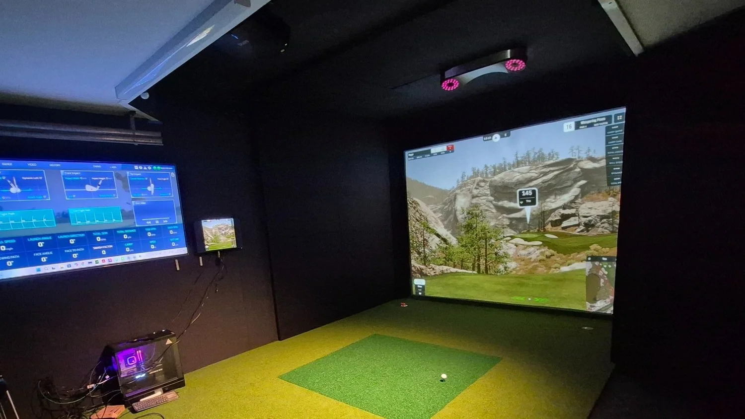 Golf simulator enclosure detail