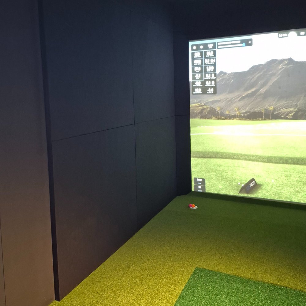 Black fabric wrapped impact acoustic panel