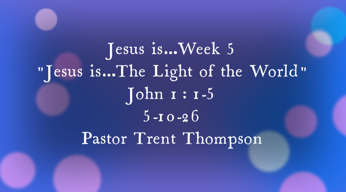 “Jesus is…the light of the world” 