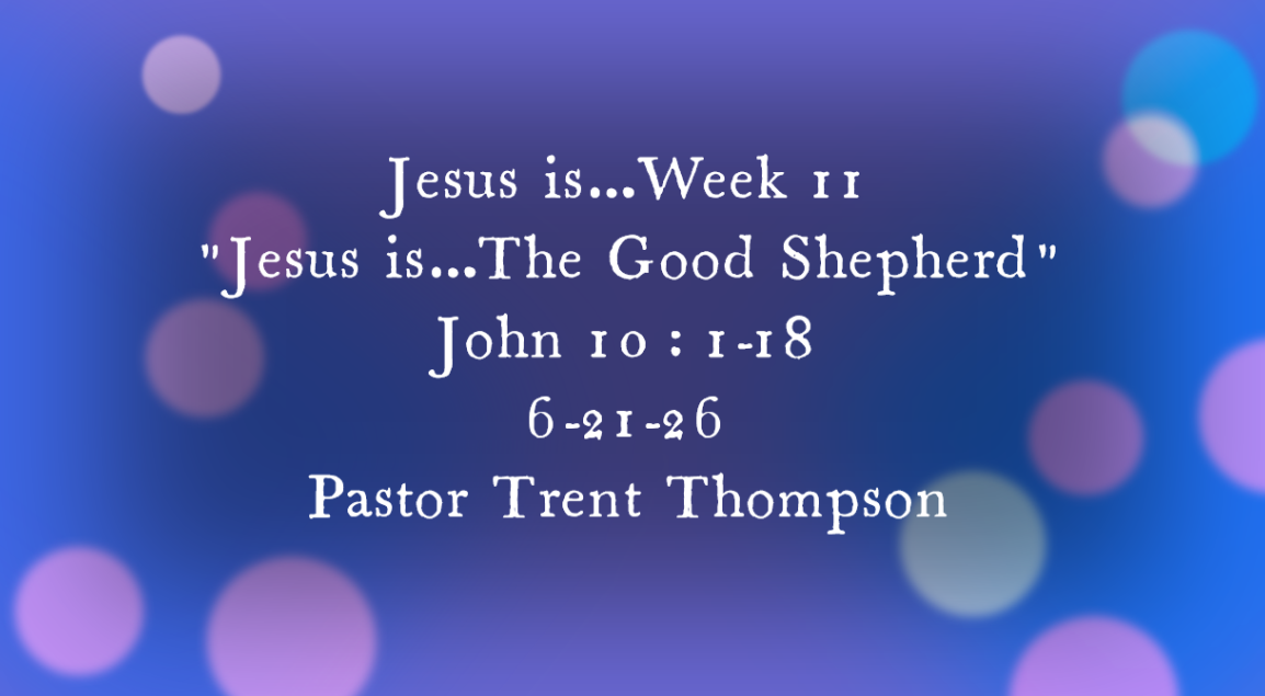 “Jesus is…the good shepherd” 
