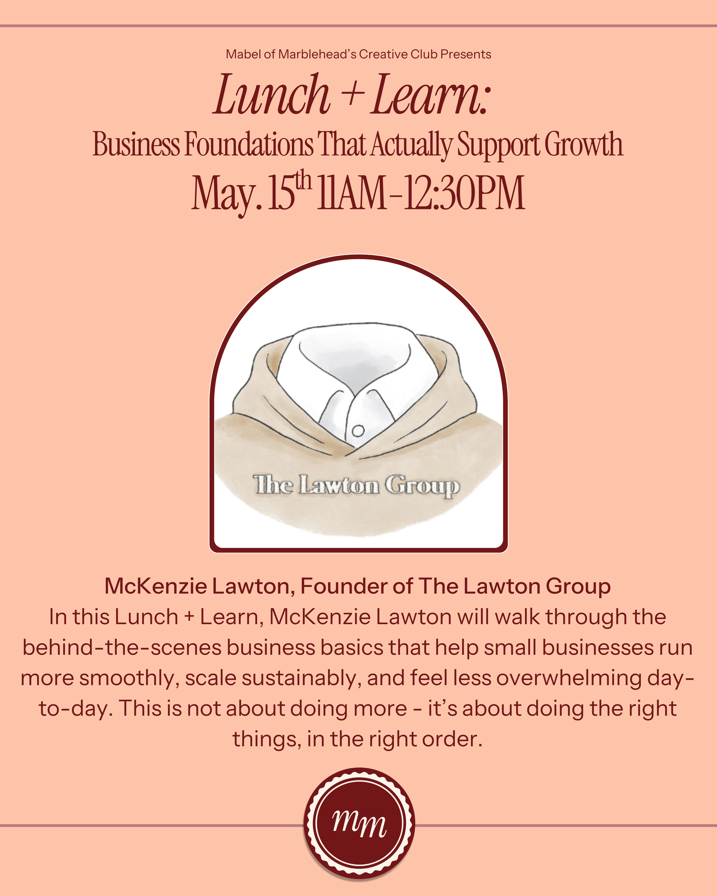 Lunch + Learn: Business Foundations That Actually Support Growth