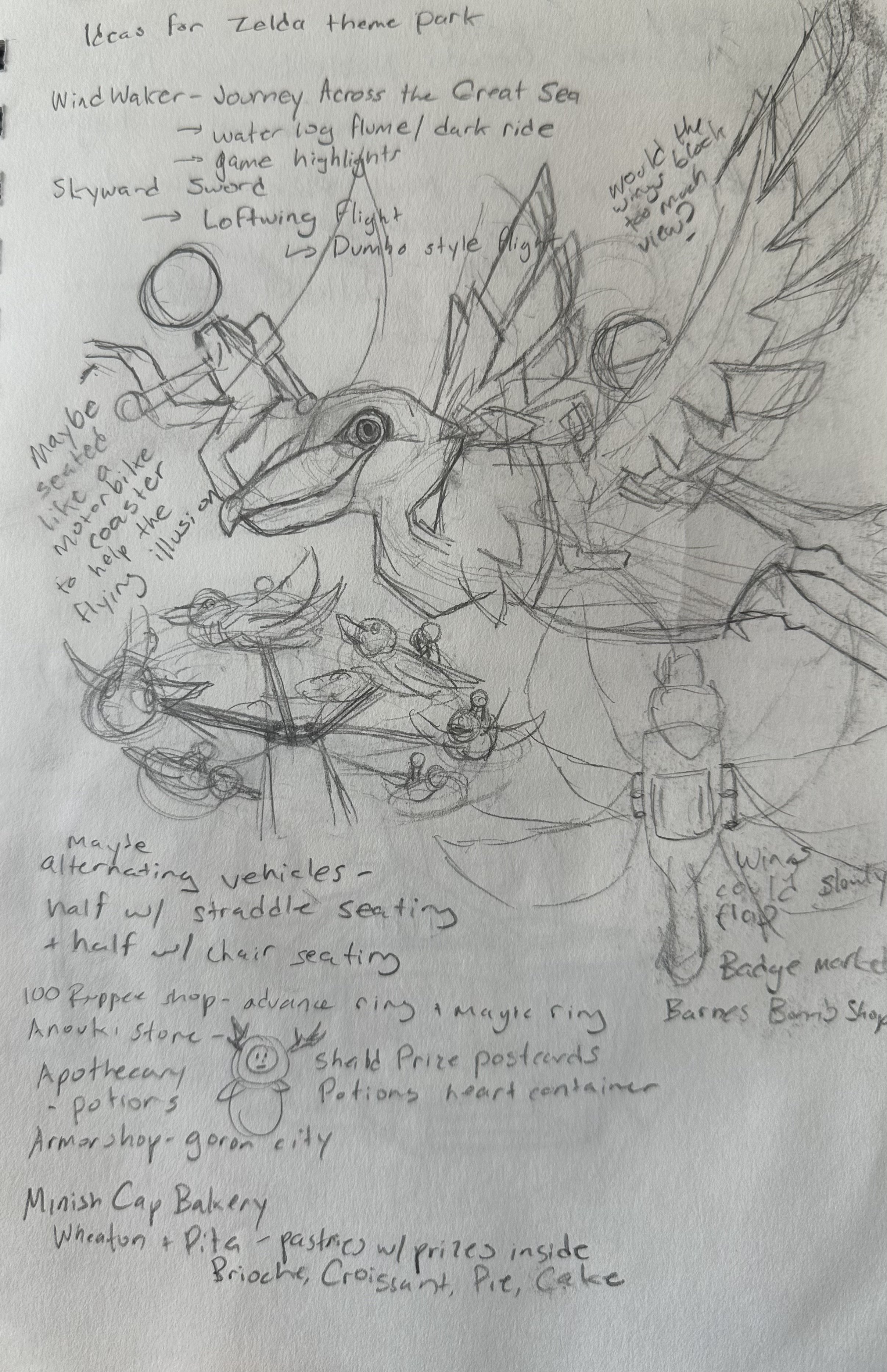 "Loftwing" ride vehicle concept based on the Loftwing's from "The Legend of Zelda: Skyward Sword"