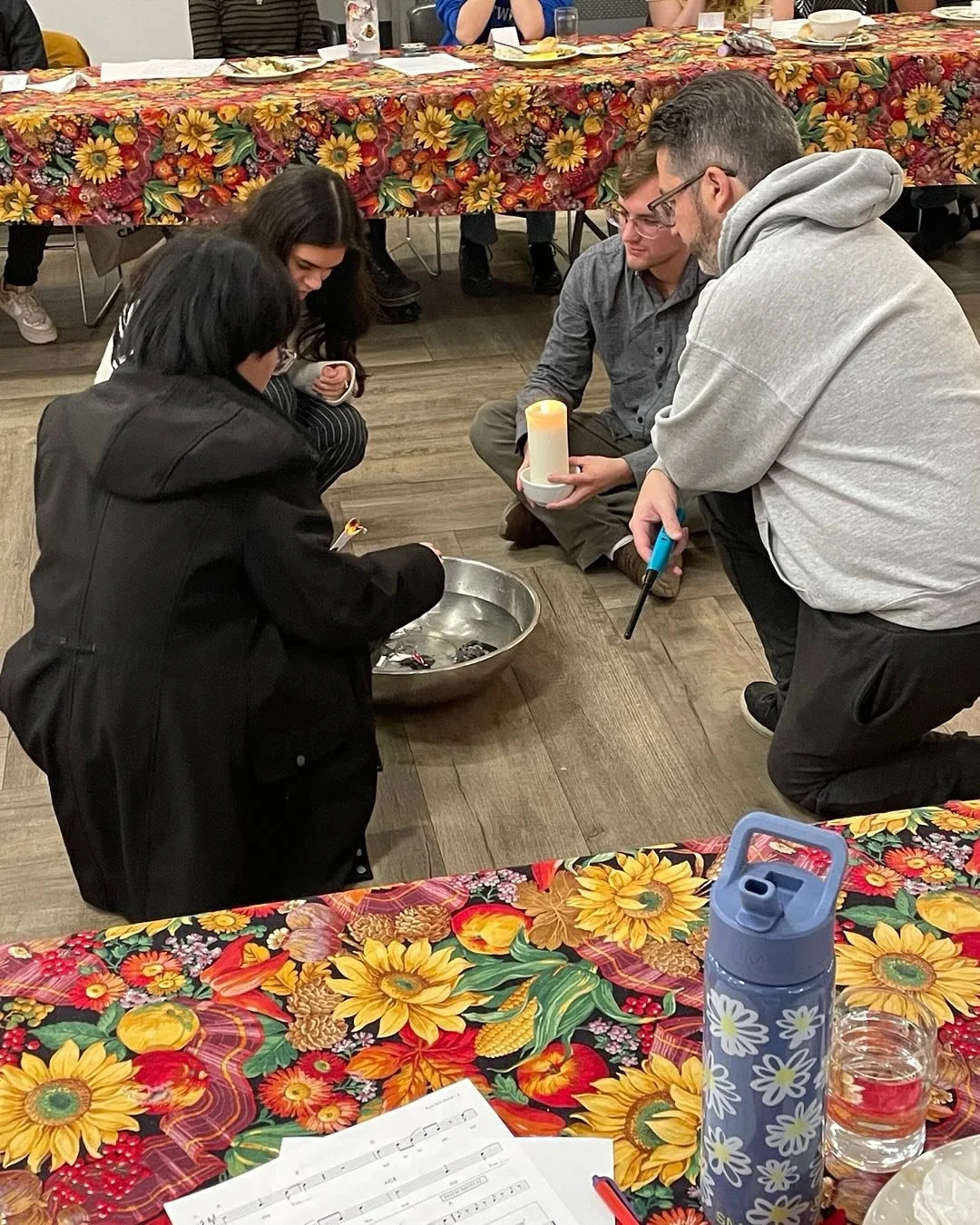 Last night at dinner church, we wrote down anything that is burdening us or holding back our beautiful God-given light from shining. We burned these things, bringing light to them and letting them go! 🔥🙏🏼