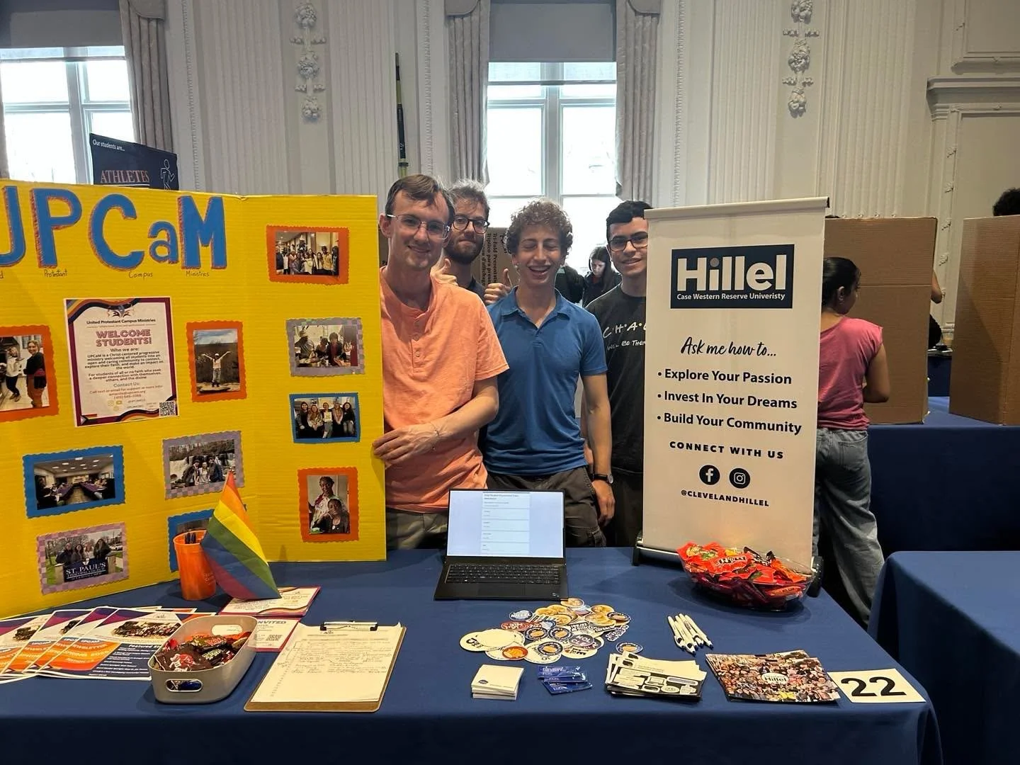 UPCaM is sharing a table with Hillel at the new student fair! Fun day! &hearts;️