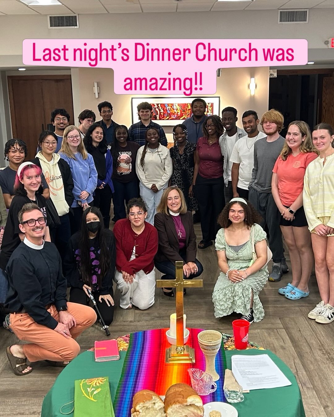 Thank you Episcopal Diocese and Bishop Anne for the meal and your presence at Dinner Church!