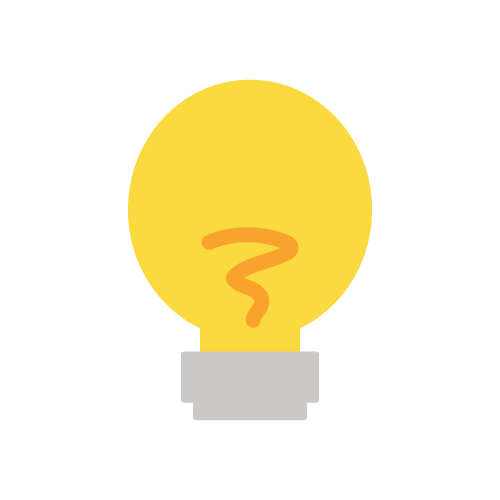 Yellow light bulb