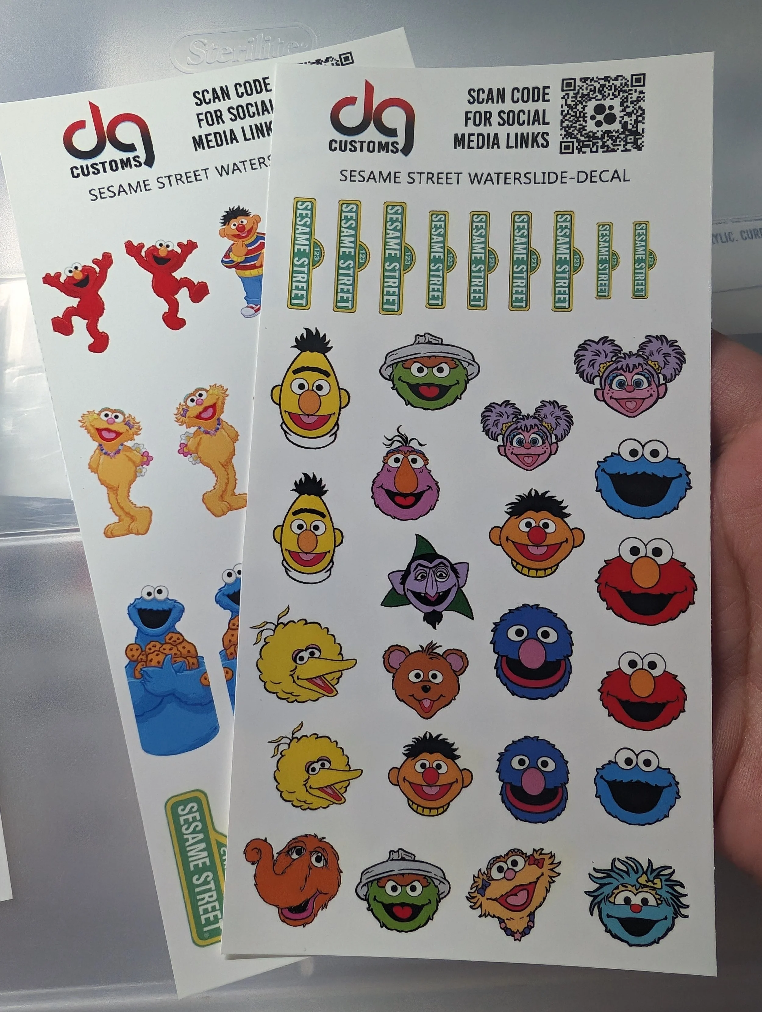 sesame street inspired nail waterslide decal sticker, sesame street characters, birth day idea nails