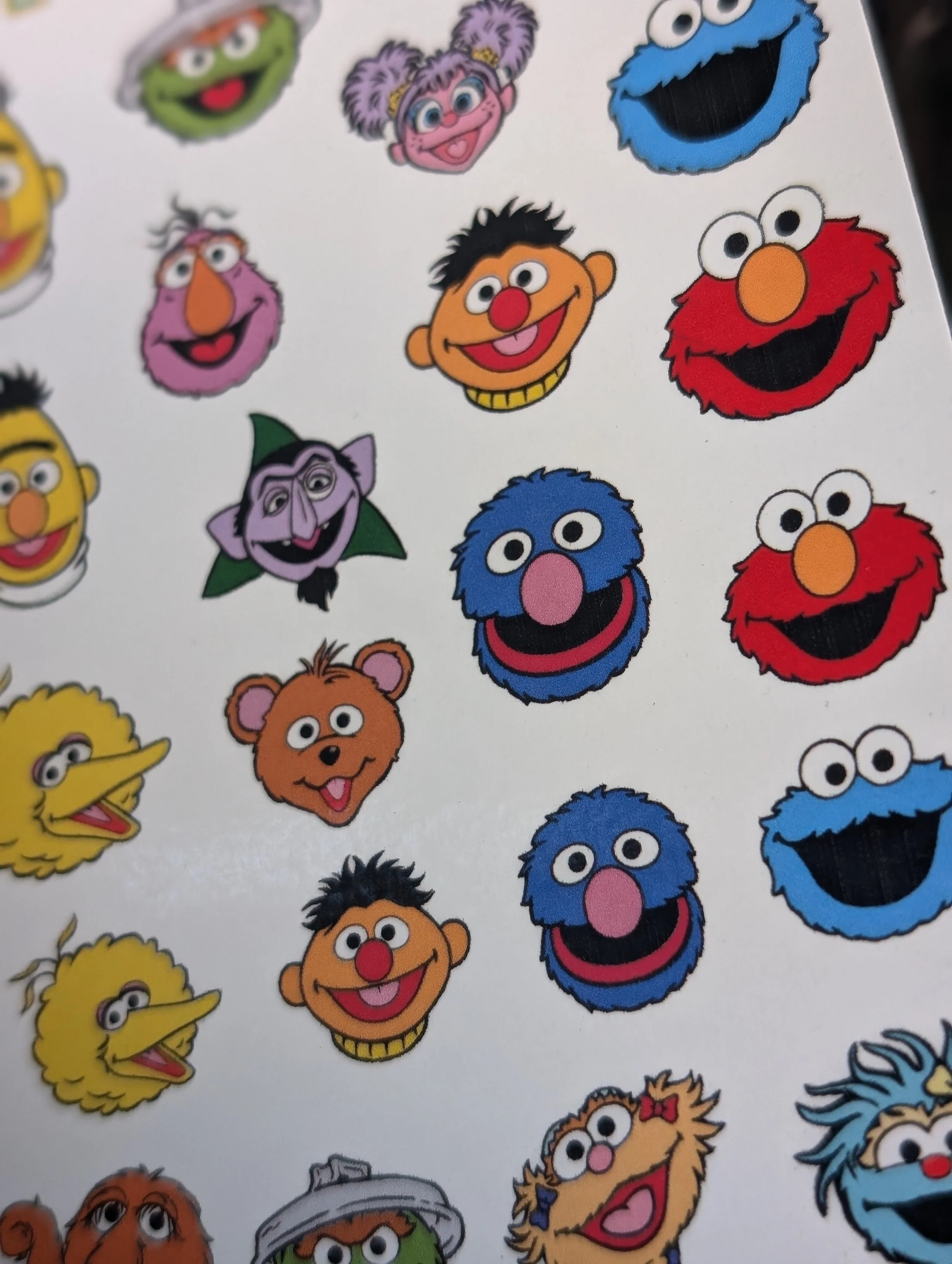 sesame street inspired nail waterslide decal sticker, sesame street characters, birthday idea nails