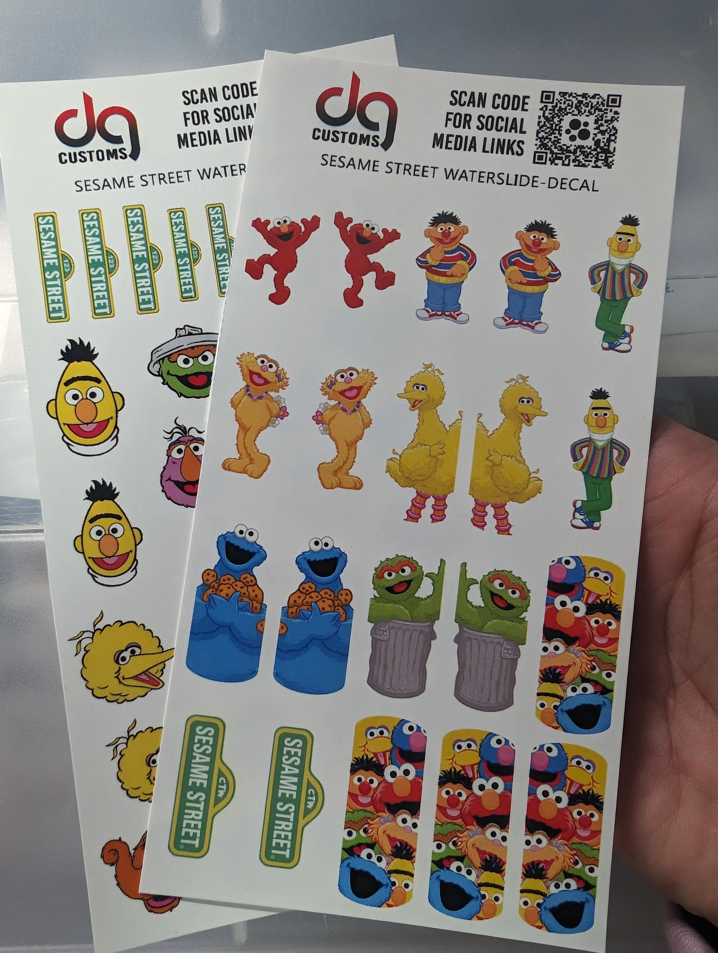 sesame street inspired nail waterslide decal sticker, sesame street characters, birth day idea nails