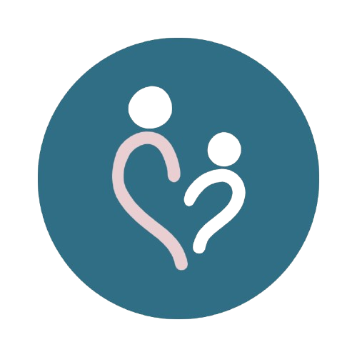 A circular logo featuring stylized letters 'S' and 'i' with a heart shape between them, on a dark background.