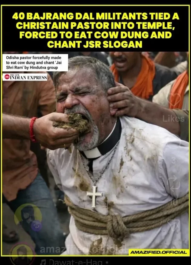 Hindu Supremacist Mob Forces Christian Pastor to Eat Cow Excrement
