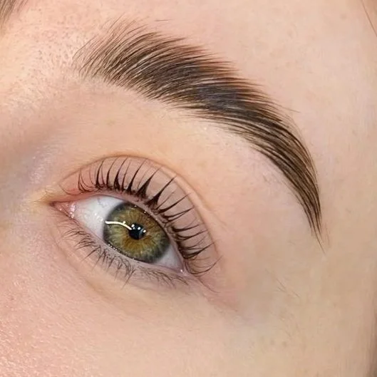 Defined, shaped brow with lifted lashes, Lashes Boudoir Bangkok